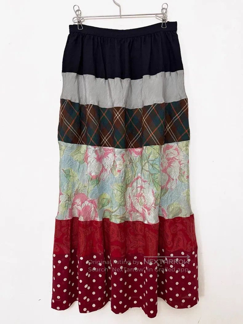 Comme des Garcons Comme des Garcons size S Patchwork Fabric Skirt Size 23" - 1 Thumbnail