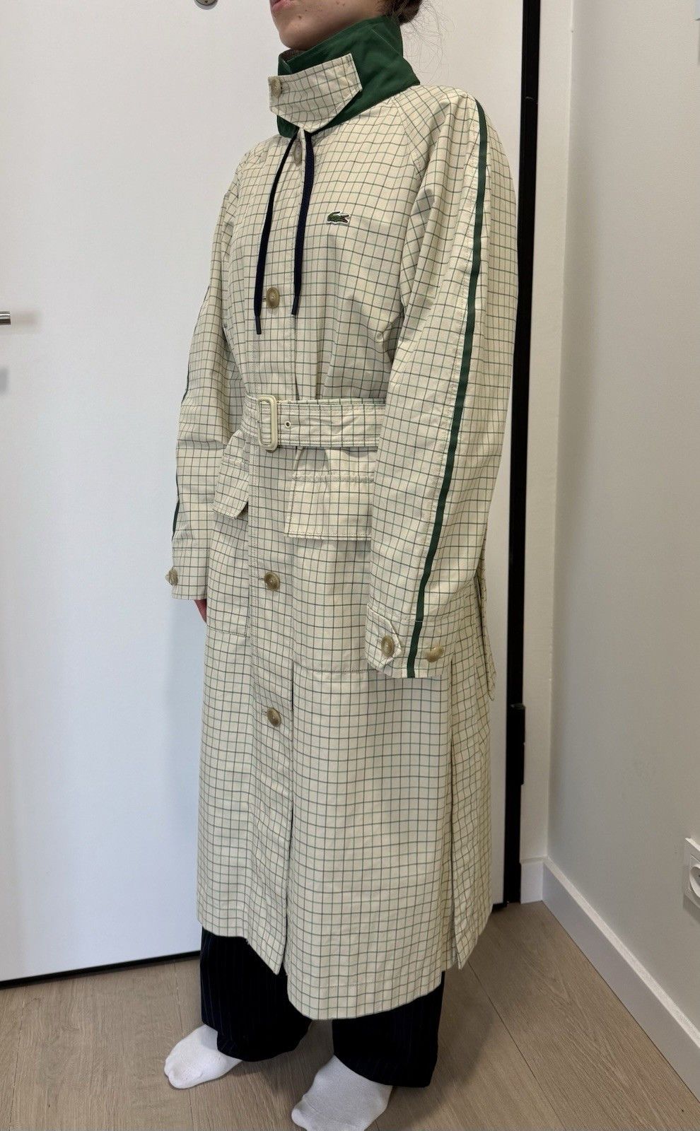 Lacoste Lacoste Trench Coat Jacket Womens Checked size 38 Size XS / US 0-2 / IT 36-38 - 5 Thumbnail