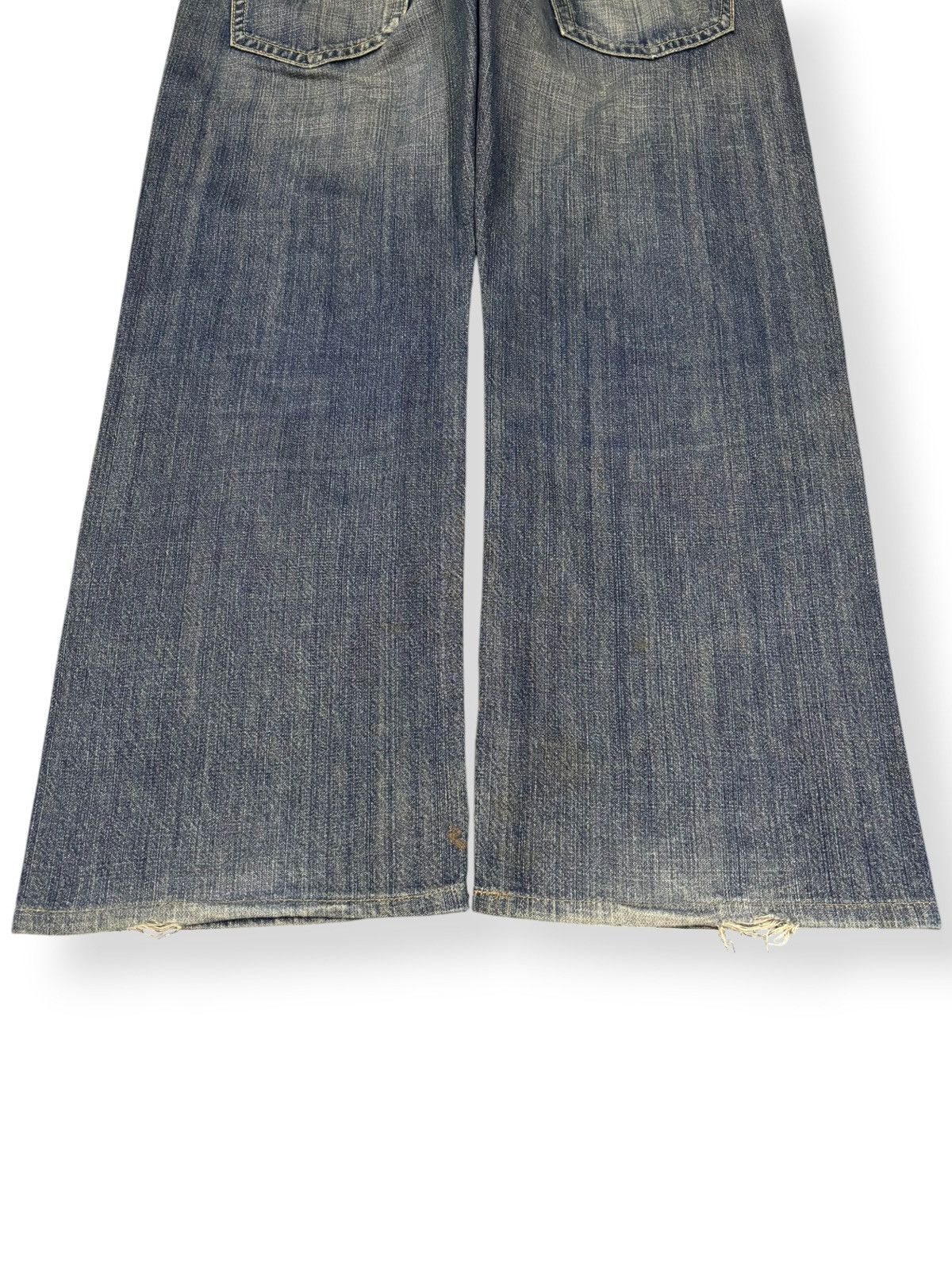 Japanese Brand Vintage Y2K GL Heart Mud Wash Faded Baggy Ripped Jeans Size US 34 / EU 50 - 11 Thumbnail