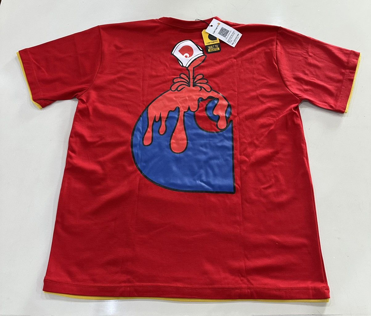 Carhartt Carhartt Workwear Graphic Big Logo Pocket Tee Red Yellow XL Size US XL / EU 56 / 4 - 5 Thumbnail