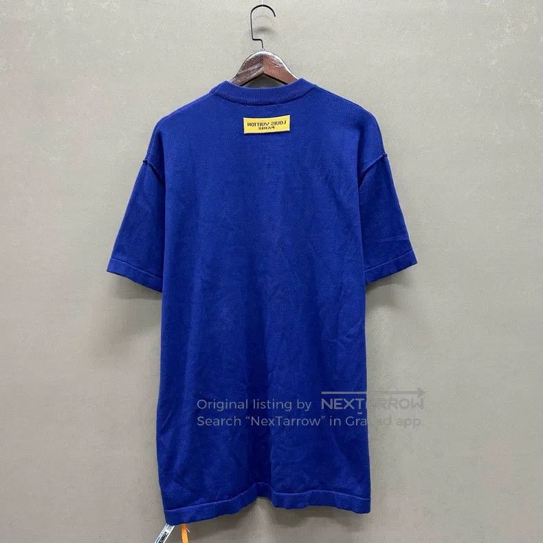 Louis Vuitton Louis Vuitton Blue knit logo short sleeve Size US S / EU 44-46 / 1 - 2 Thumbnail