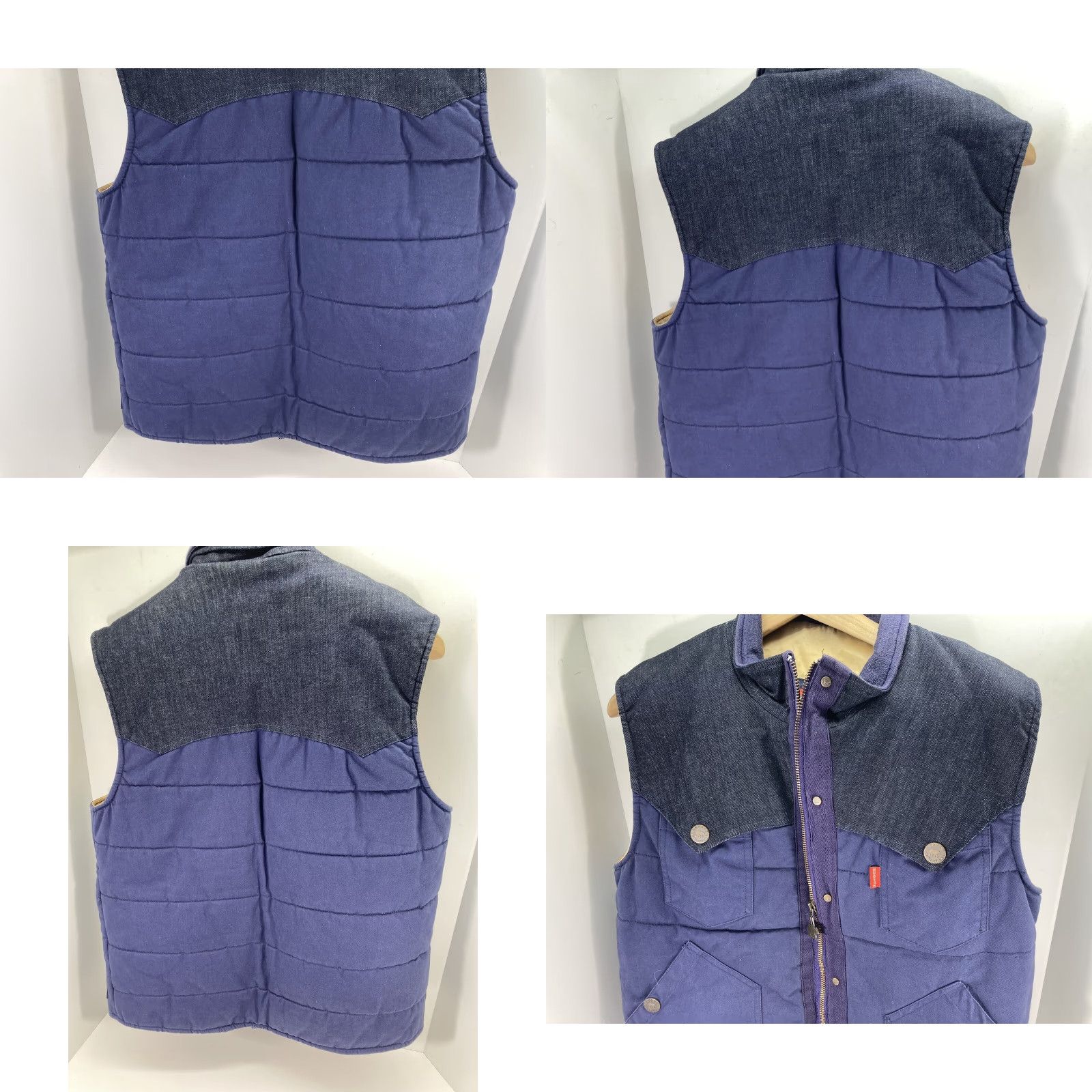 Hudson Hudson Outerwear Vest Mens Size Large Blue Denim Canvas Full Zip Casual Shirt? Size US L / EU 52-54 / 3 - 9 Thumbnail
