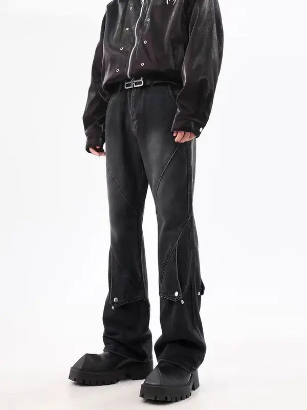 VIBE High street vibe button deconstructed straight jeans Size US 34 / EU 50 - 1 Thumbnail