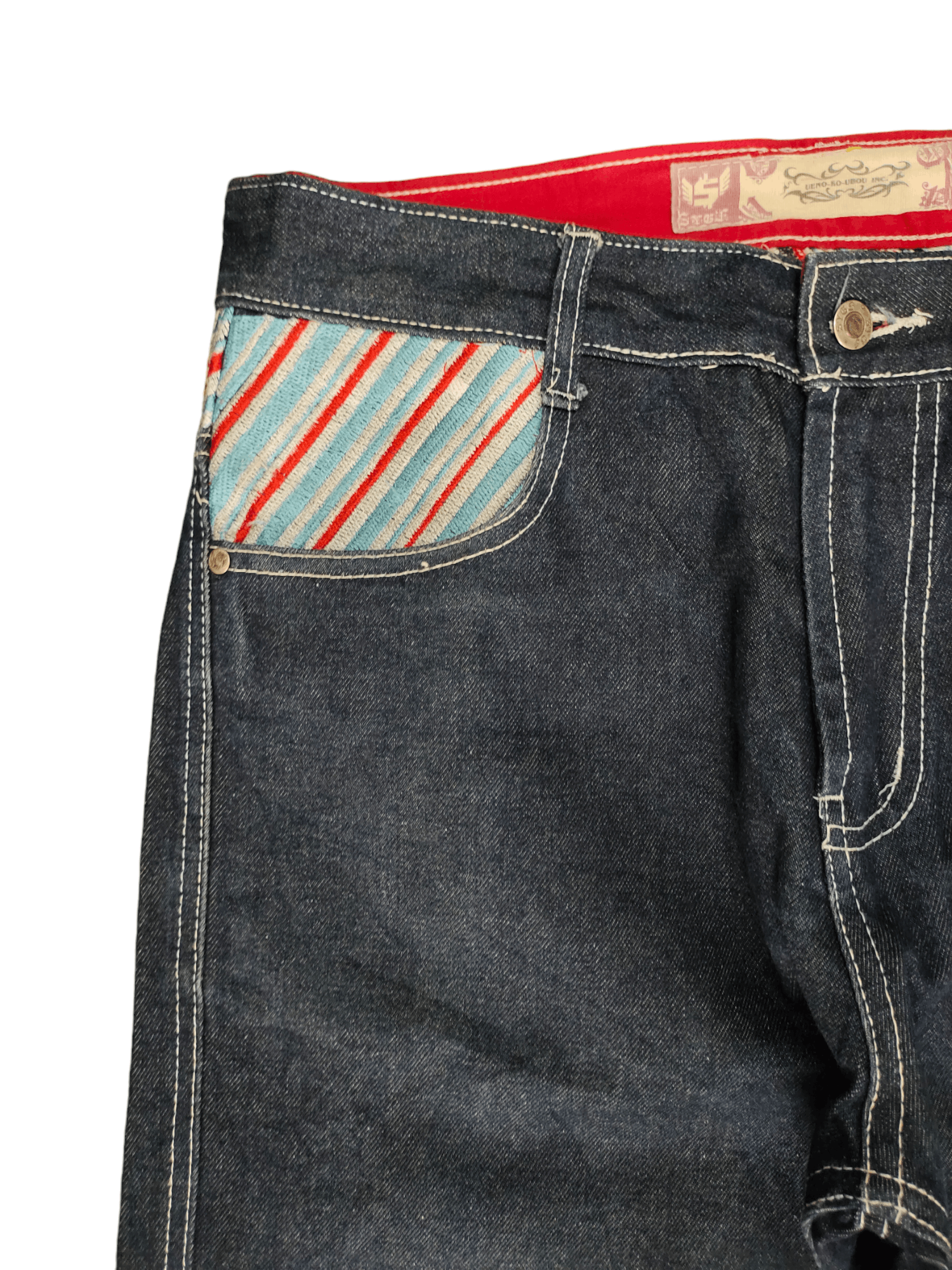 Hysteric Glamour × Undercover Vintage Y2k Sygf Stars Embroidered Baggy Jeans Jnco Style Size US 33 - 12 Thumbnail