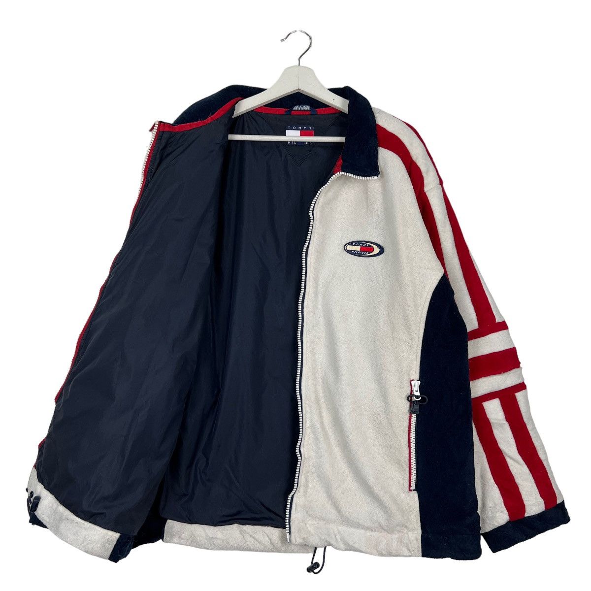 Tommy Hilfiger × Vintage 🔥 90s VINTAGE TOMMY HILFIGER FLEECE JACKET Size US L / EU 52-54 / 3 - 9 Thumbnail