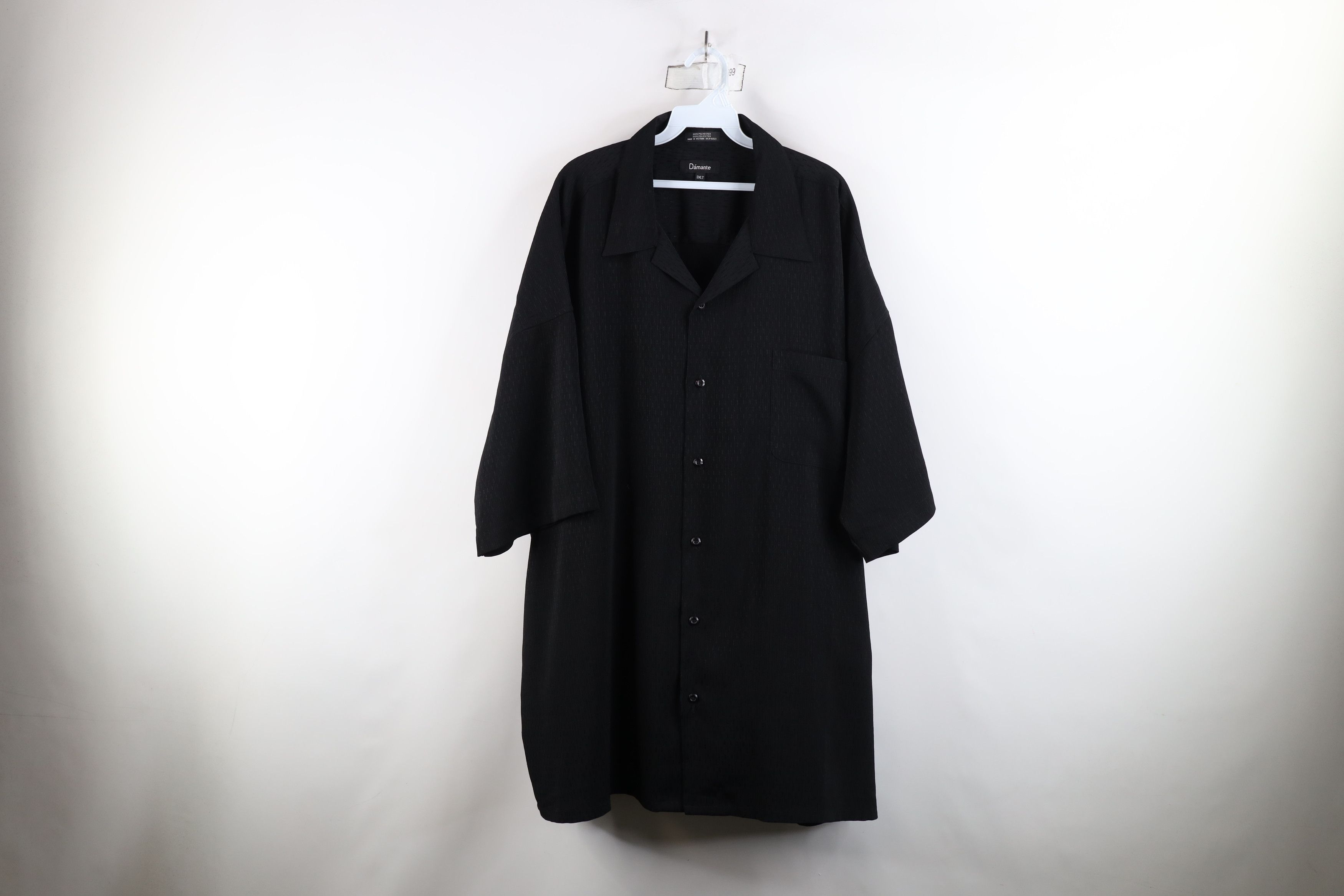 Vintage Vintage 90s Rockabilly Knit Camp Collar Button Shirt Black Size US XXL / EU 58 / 5 - 1 Thumbnail