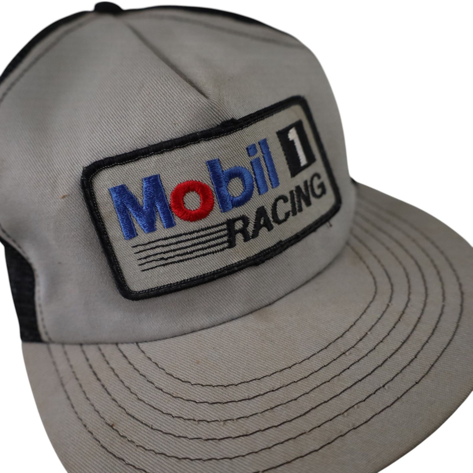 Vintage Vintage Mobile 1 Racing Mesh Trucker Hat Size ONE SIZE - 3 Thumbnail