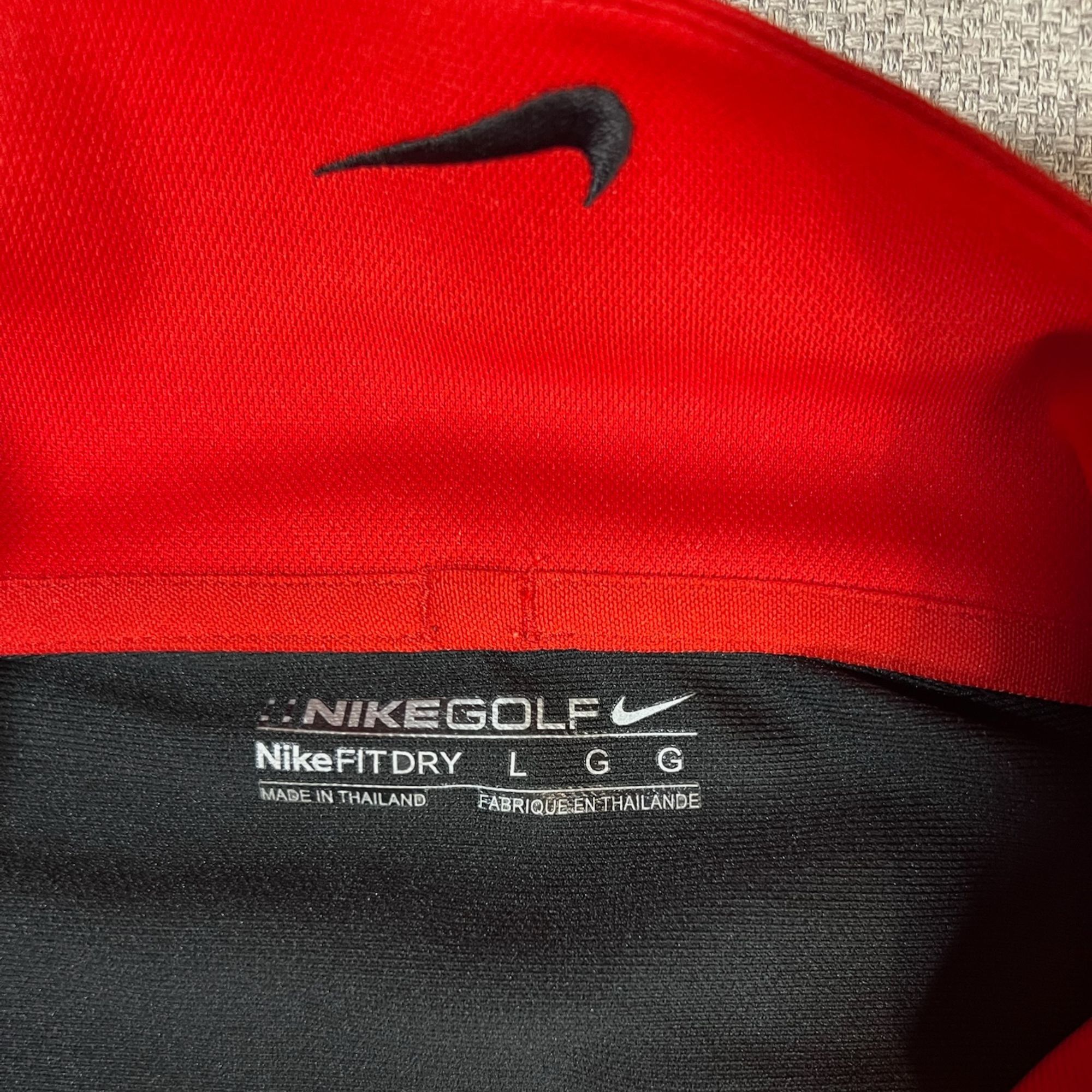 Nike Nike Golf Dri-Fit Red & Black Short Sleeve Polo Shirt Mens L Size US L / EU 52-54 / 3 - 5 Thumbnail