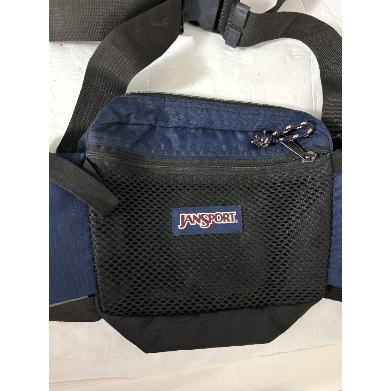 Jansport VINTAGE Jansport Fanny Pack Navy Blue Water Bottle Holders 15x7x3 USA Mens BackPack Nylon Made In USA JanSport Size ONE SIZE - 3 Thumbnail