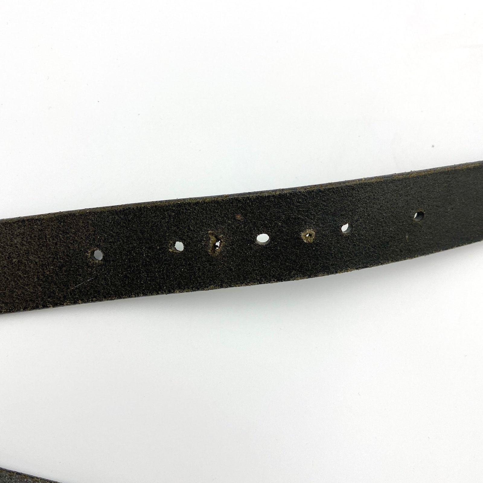 Coach Coach Belt Lizard Textured Leather Black Silver 35 Size 34 - 7 Thumbnail