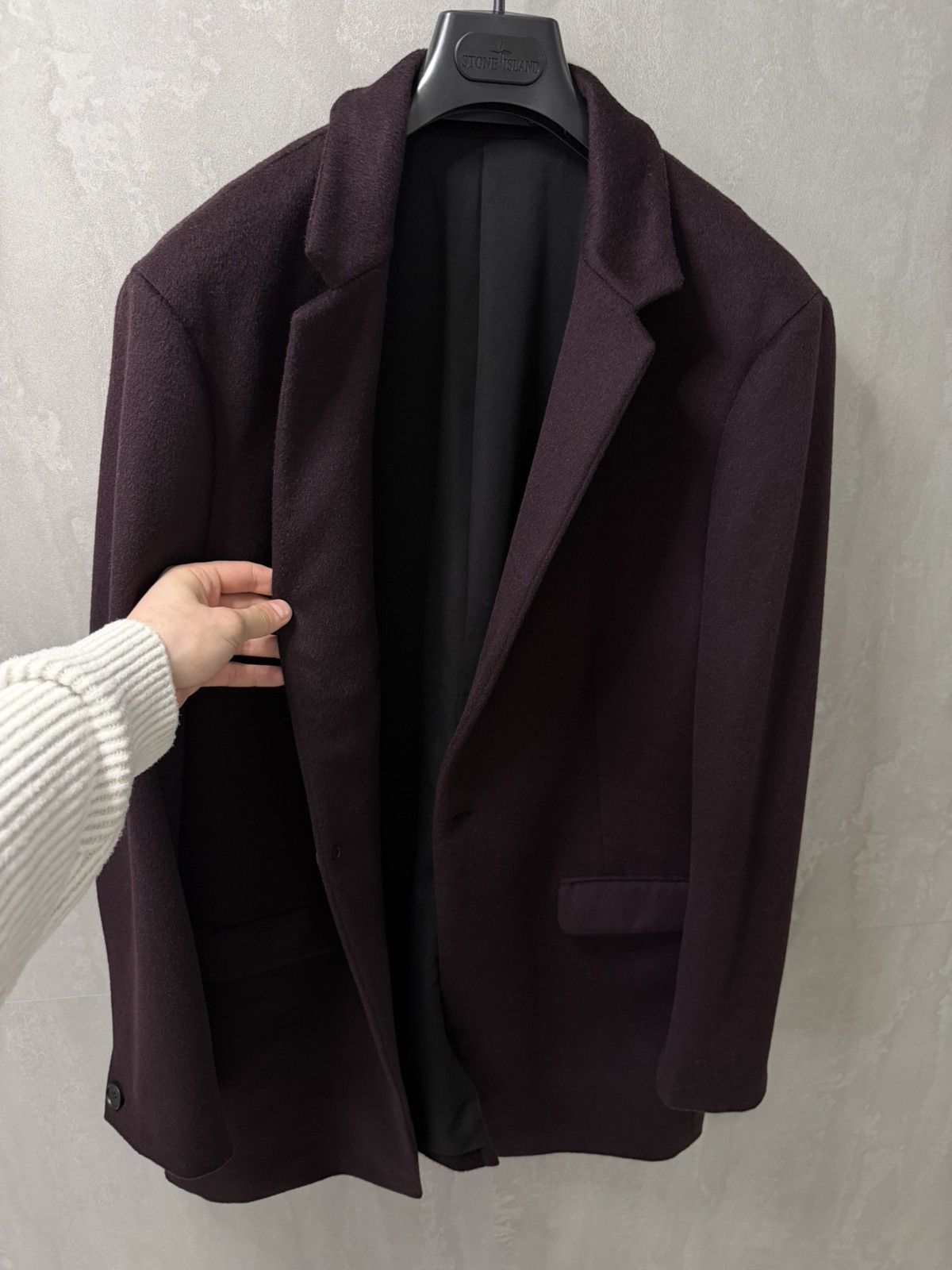 Allsaints AllSaints wool manor coat jacket dark garnet size S-M Size US S / EU 44-46 / 1 - 18 Thumbnail