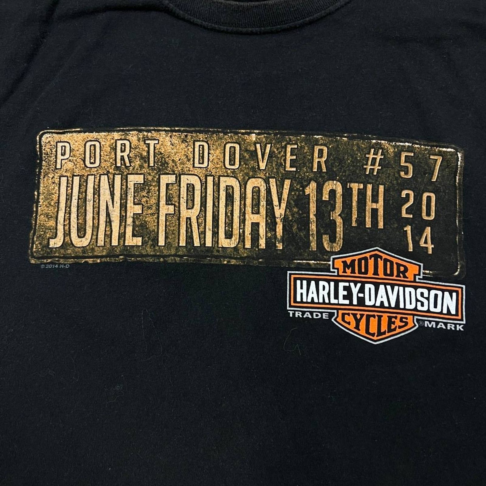 Harley Davidson × Vintage 2014 Harley Davidson T Shirt Friday The 13th Motorcycle Tee Size US M / EU 48-50 / 2 - 3 Thumbnail