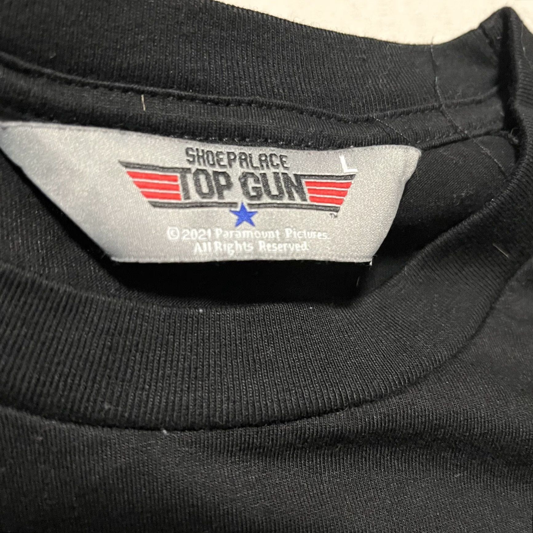 Palace Shoe Palace Mens T-Shirt Black Top Gun x Shoe Palace 90s Classic Movie Crew Neck Short Sleeve Lg - Mens Size US L / EU 52-54 / 3 - 4 Thumbnail