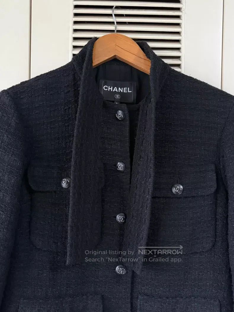 Chanel Chanel Black streamer thick-flowered short coat Size XXS / US 00 / IT 34 - 3 Thumbnail