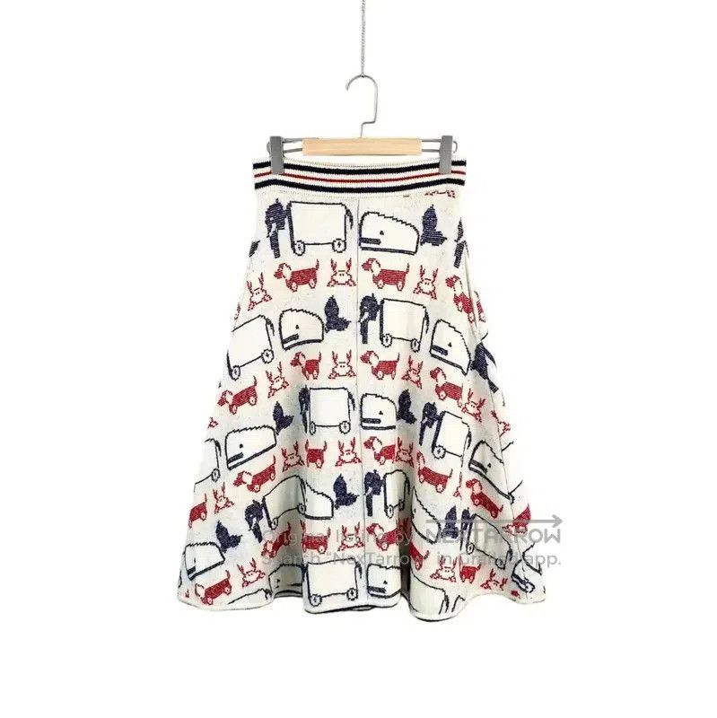 Thom Browne Thom Browne Multi-Color Wool Midi Skirt . Size 28" / US 6 / IT 42 - 1 Thumbnail