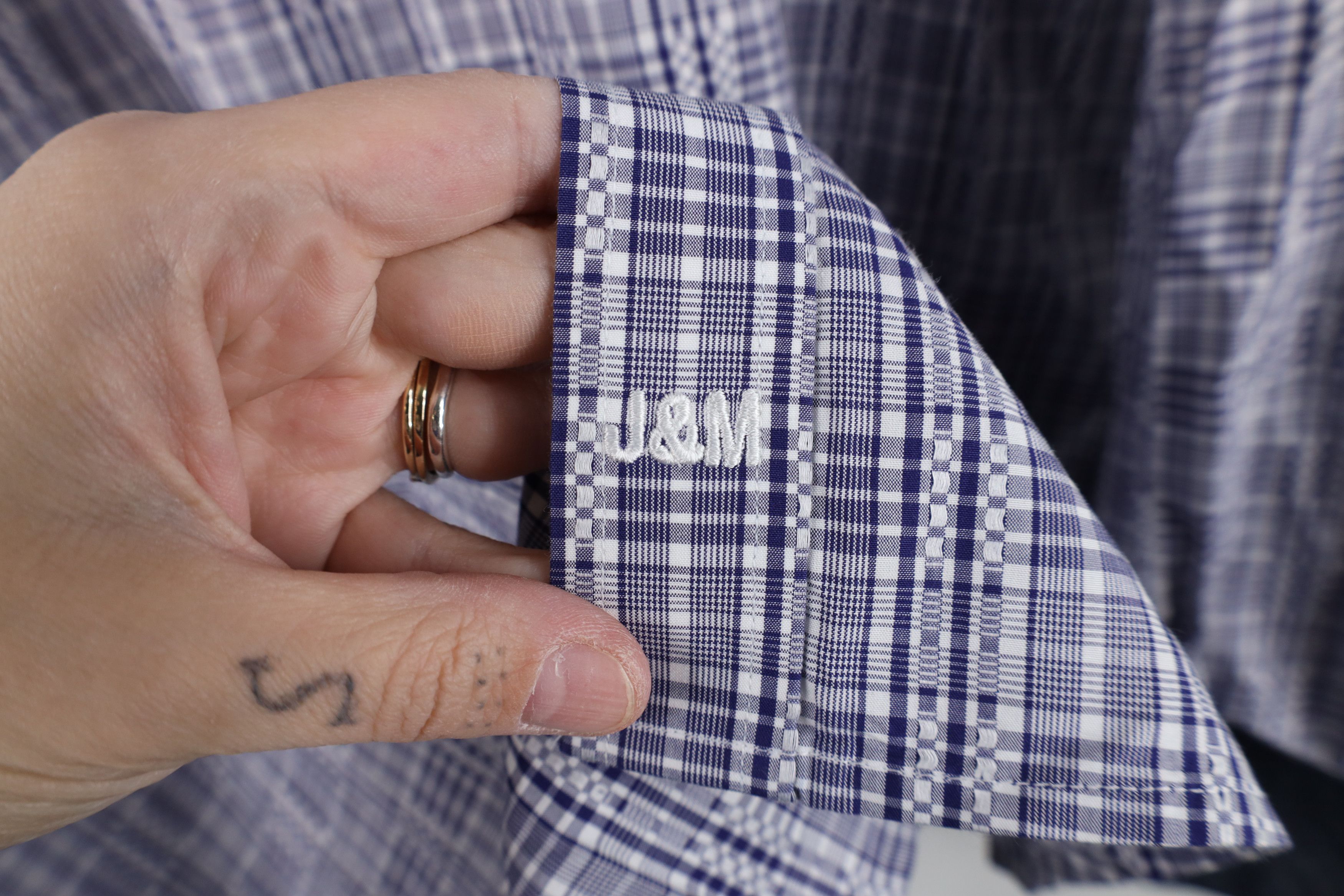 Johnston & Murphy Johnston & Murphy Fit Checkered Knit Collared Button Shirt Size US L / EU 52-54 / 3 - 4 Thumbnail