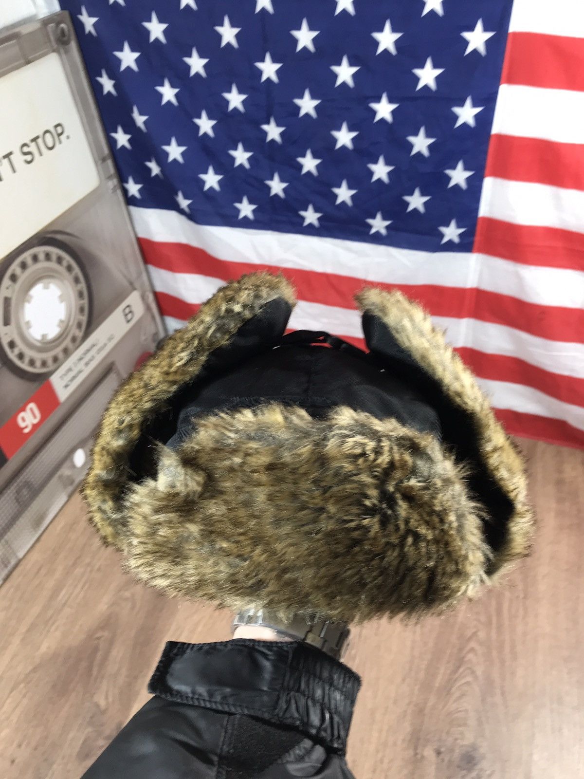 Hysteric Glamour × Japanese Brand Vintage Y2K Fuzzy Ushanka Hat Size ONE SIZE - 8 Thumbnail