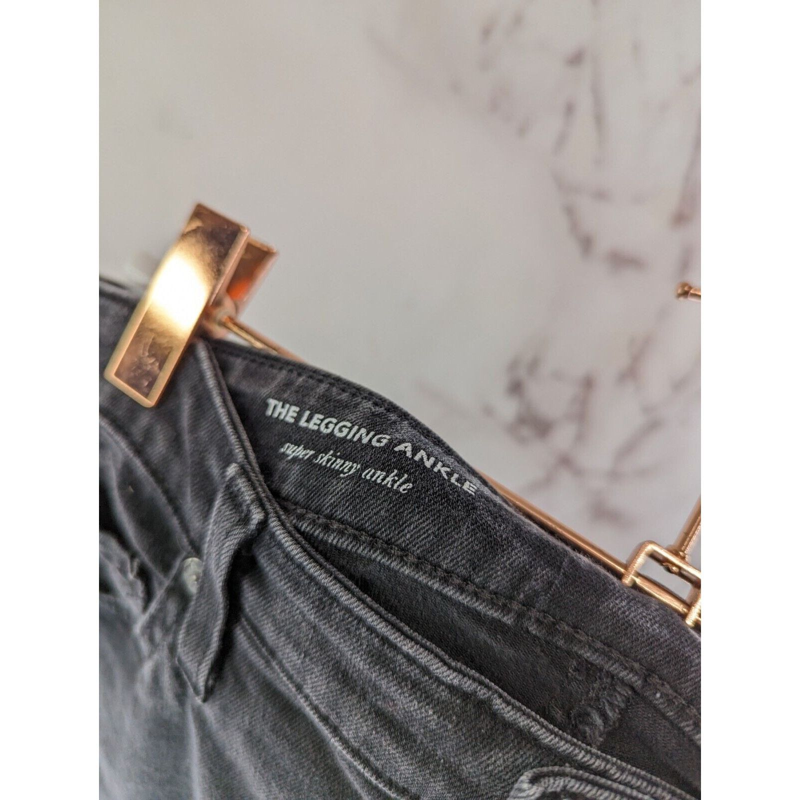 AG Adriano Goldschmied AG Adriano Goldschmied Jean Women 28 Black Frayed Skinny Size 28" / US 6 / IT 42 - 10 Thumbnail