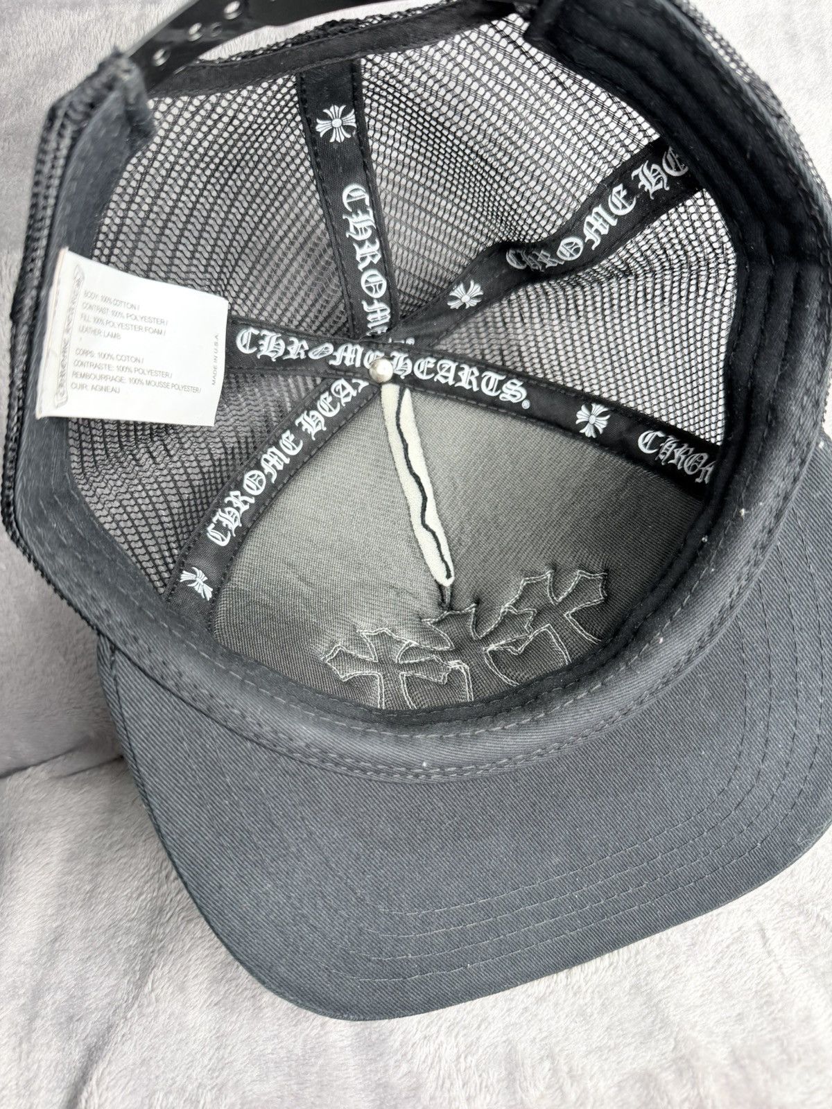 Chrome Hearts Chrome Hearts White Cemetery Cross Exclusive Trucker Hat Size ONE SIZE - 4 Thumbnail
