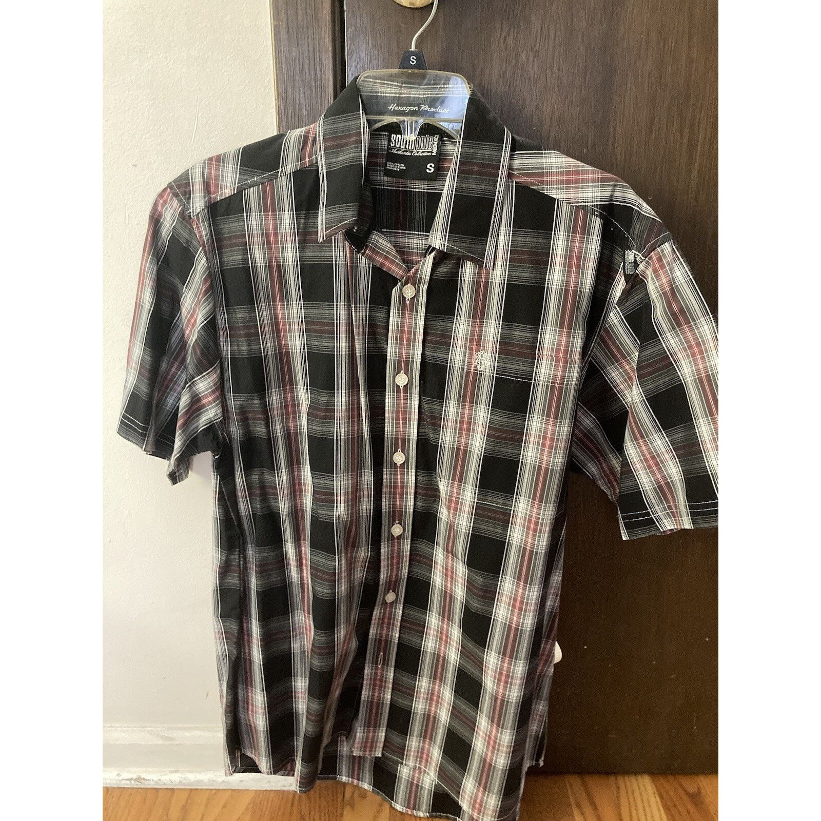 Southpole South Pole Denim Black Red Button Down Shirt (Size S) VTG Size US S / EU 44-46 / 1 - 1 Thumbnail