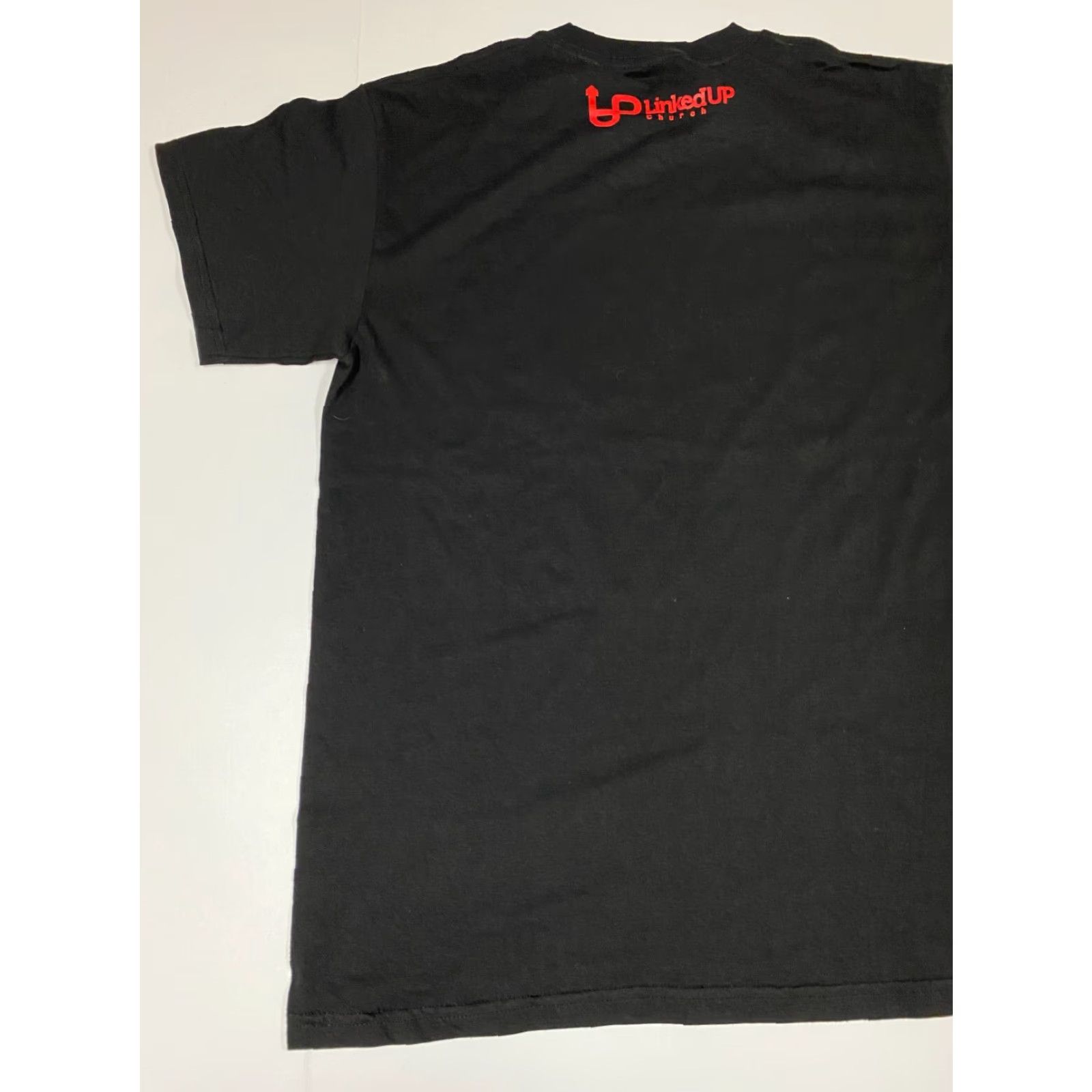 Vintage Linkedup MEns shirt Medium black protection T-Shirt Alstyle Logo Crew Neck Short Sleeve Cotton Men Regular Halloween Sports 2000s? Size US M / EU 48-50 / 2 - 7 Thumbnail