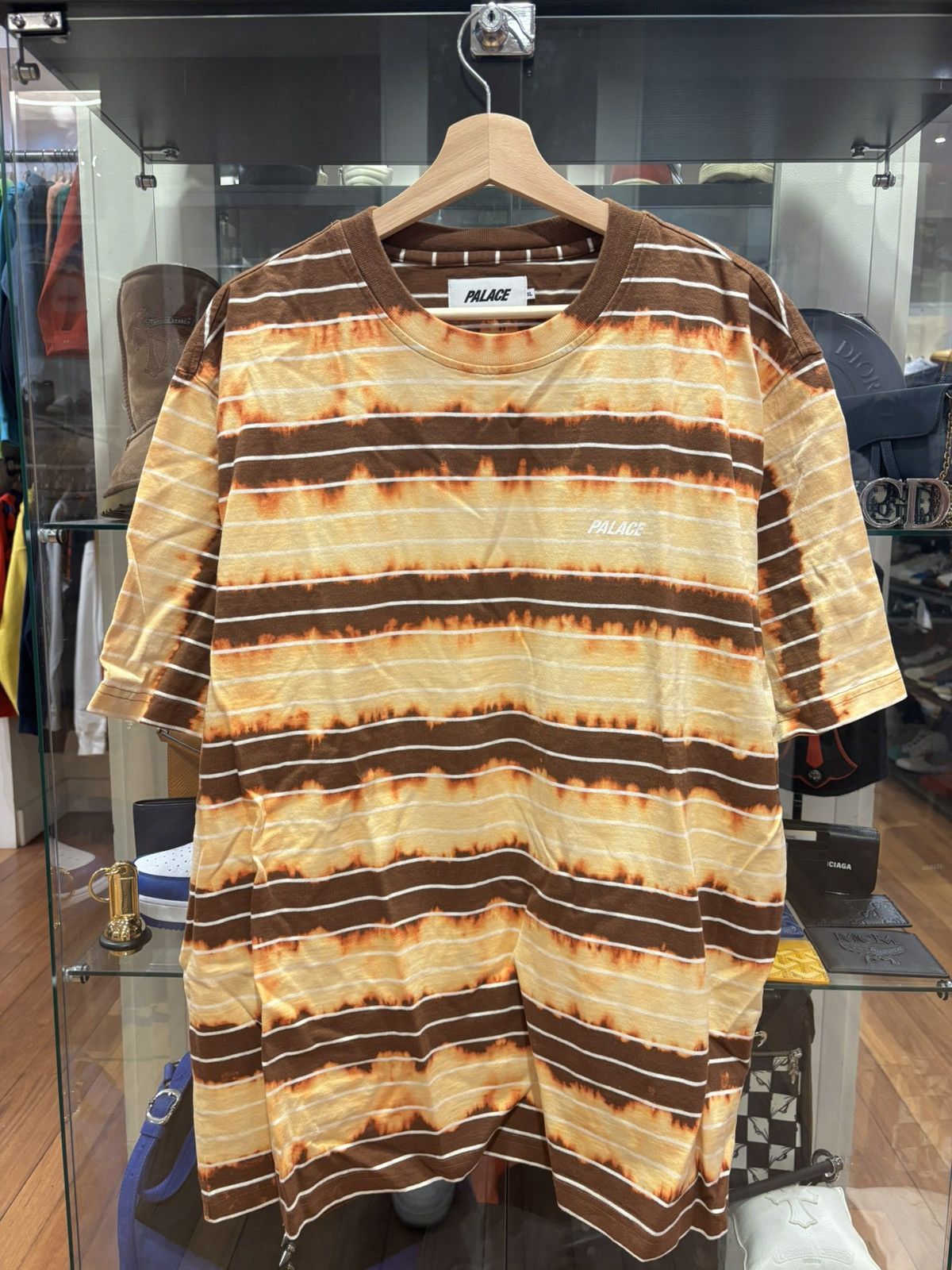 Palace Palace Bleached Stripe Tee Size US XL / EU 56 / 4 - 1 Thumbnail