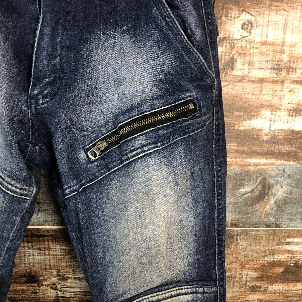 Japanese Brand Field Core japan utility Blue Denim jogger Pants #A2116 Size US 29 - 10 Thumbnail