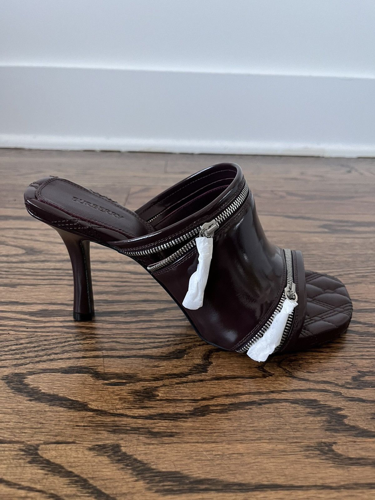 Burberry Burberry Leather Peep Sandals Size US 7.5 / IT 37.5 - 8 Thumbnail
