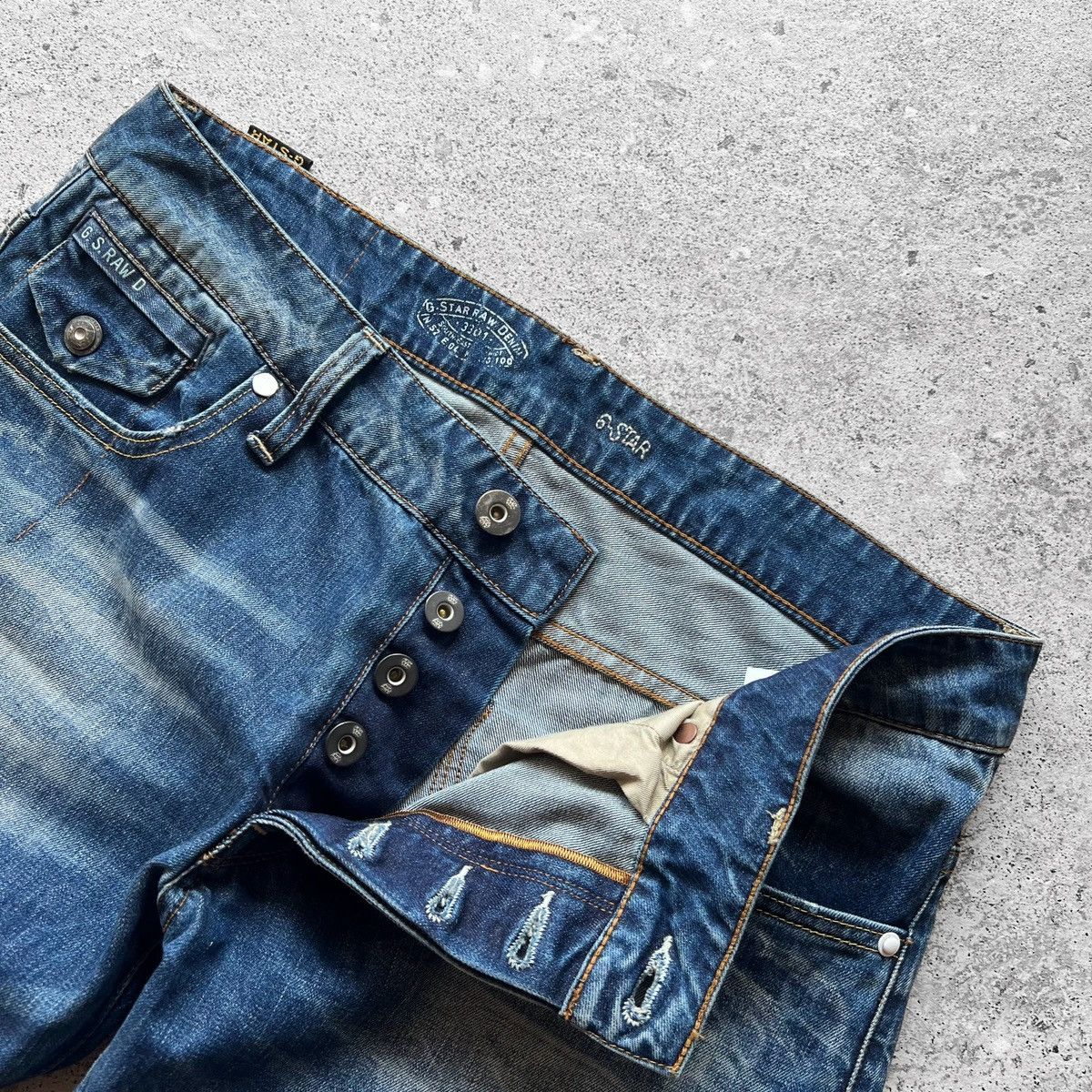G-Star G-Star Raw Mens Morris Low Straight Blue Jeans Size US 34 / EU 50 - 7 Thumbnail