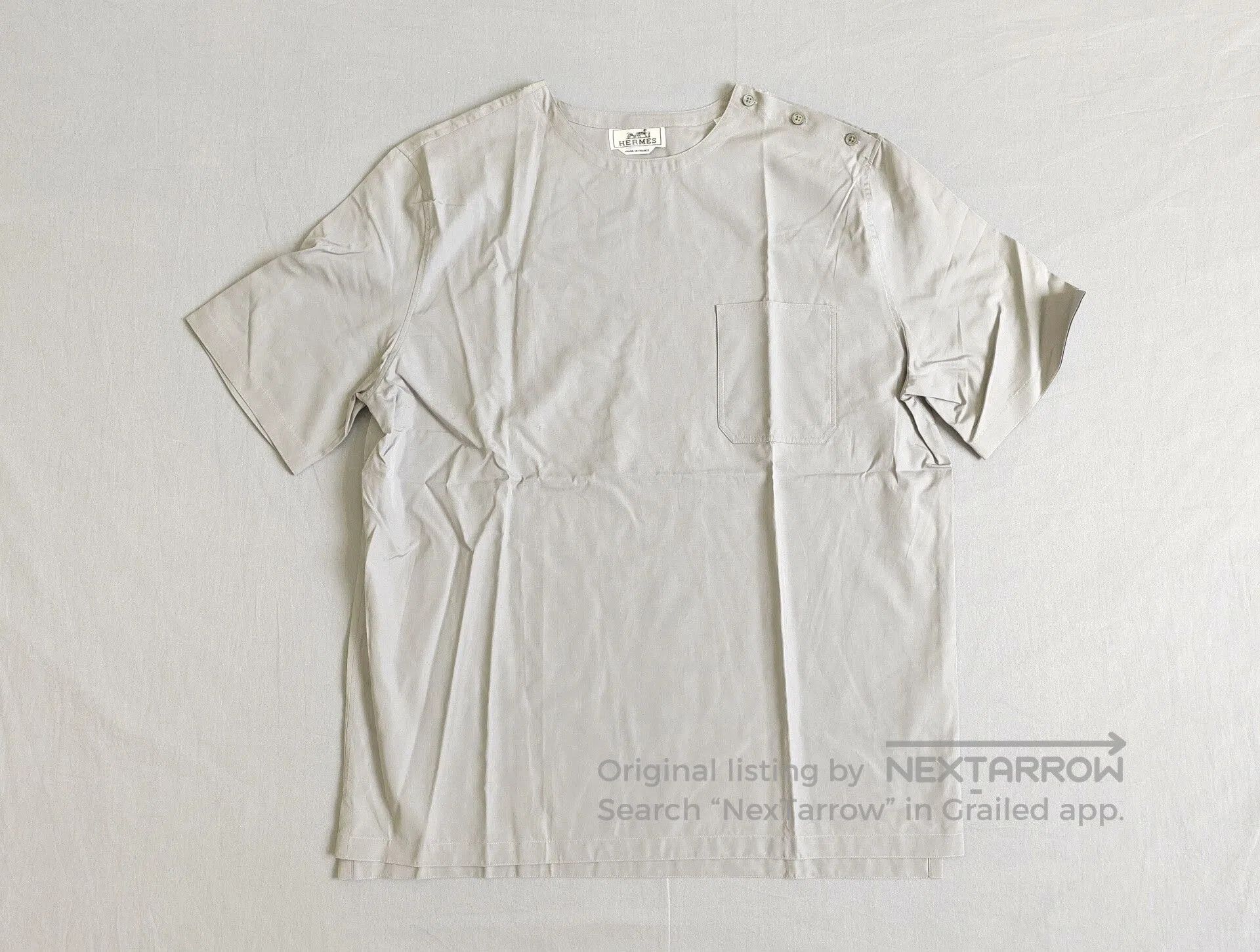 Hermes Hermes Men's Short Sleeve Cotton T. Size US XL / EU 56 / 4 - 1 Thumbnail