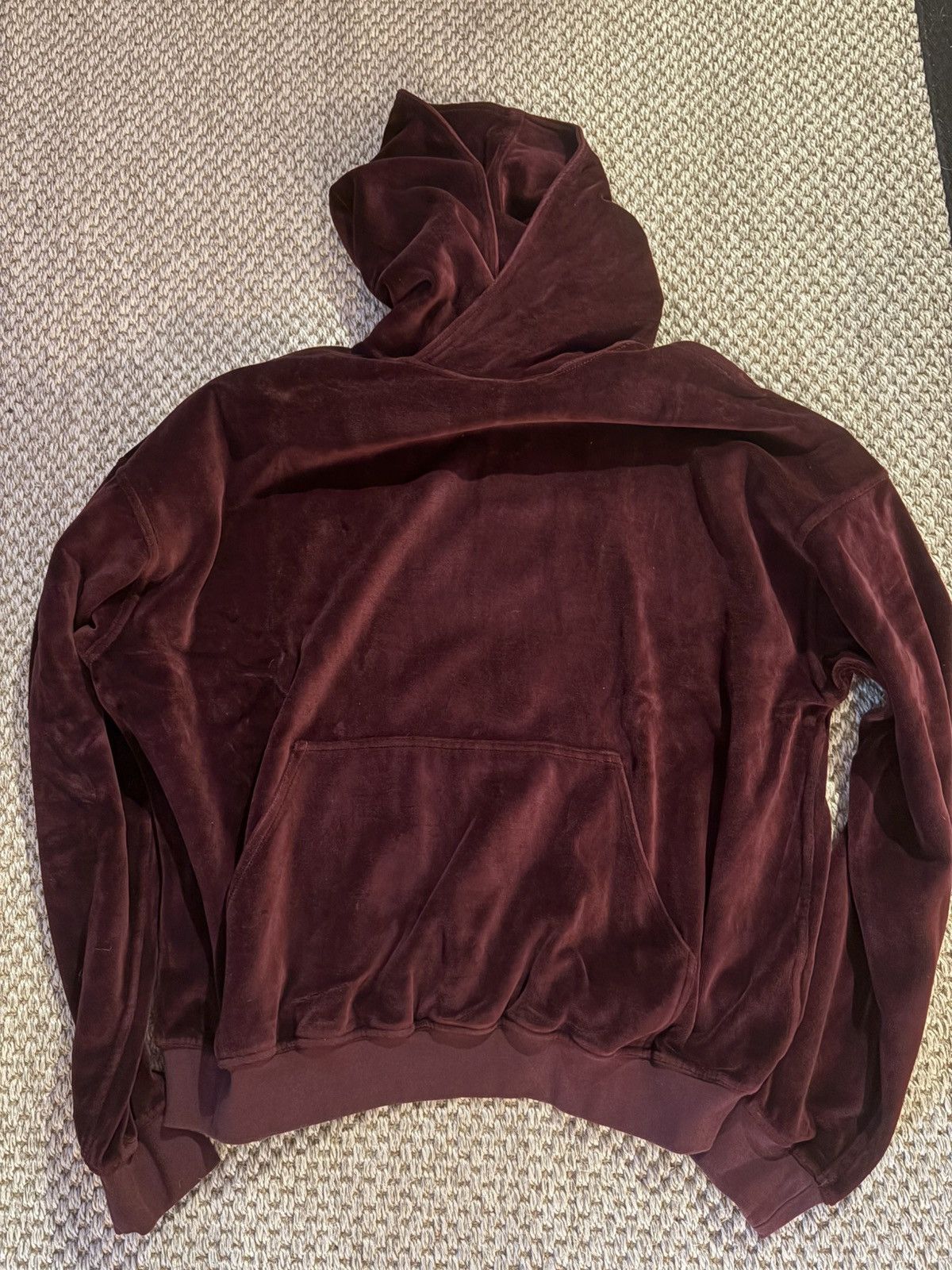 Haider Ackermann Haider Ackermann Red Velvet Hoodie Sweatshirt Size US M / EU 48-50 / 2 - 1 Thumbnail