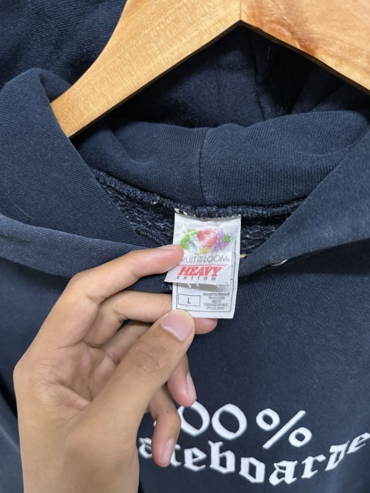 Fruit Of The Loom Vintage 90s 100% Skateboarder Pull Over Hoodie Size US L / EU 52-54 / 3 - 5 Thumbnail
