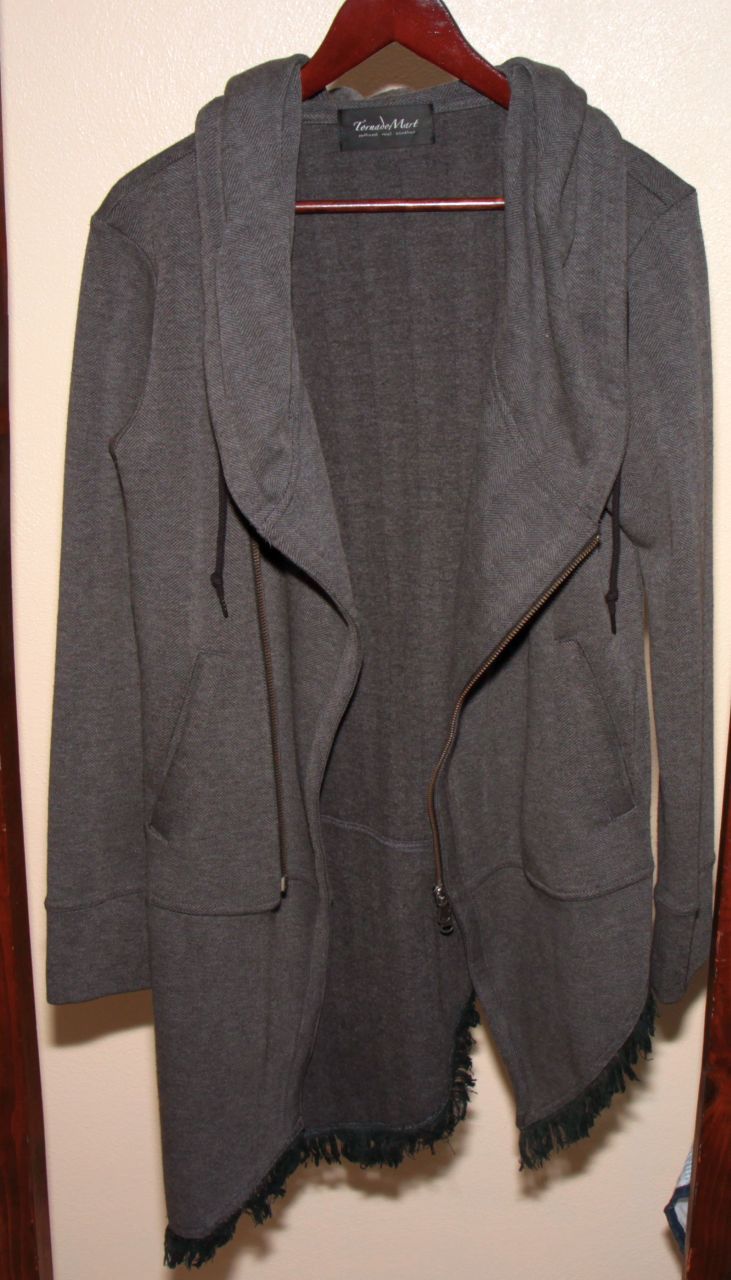 Tornado Mart Asymmetric Long Zip Fringe Hoodie TCS-2714 Size US M / EU 48-50 / 2 - 3 Thumbnail