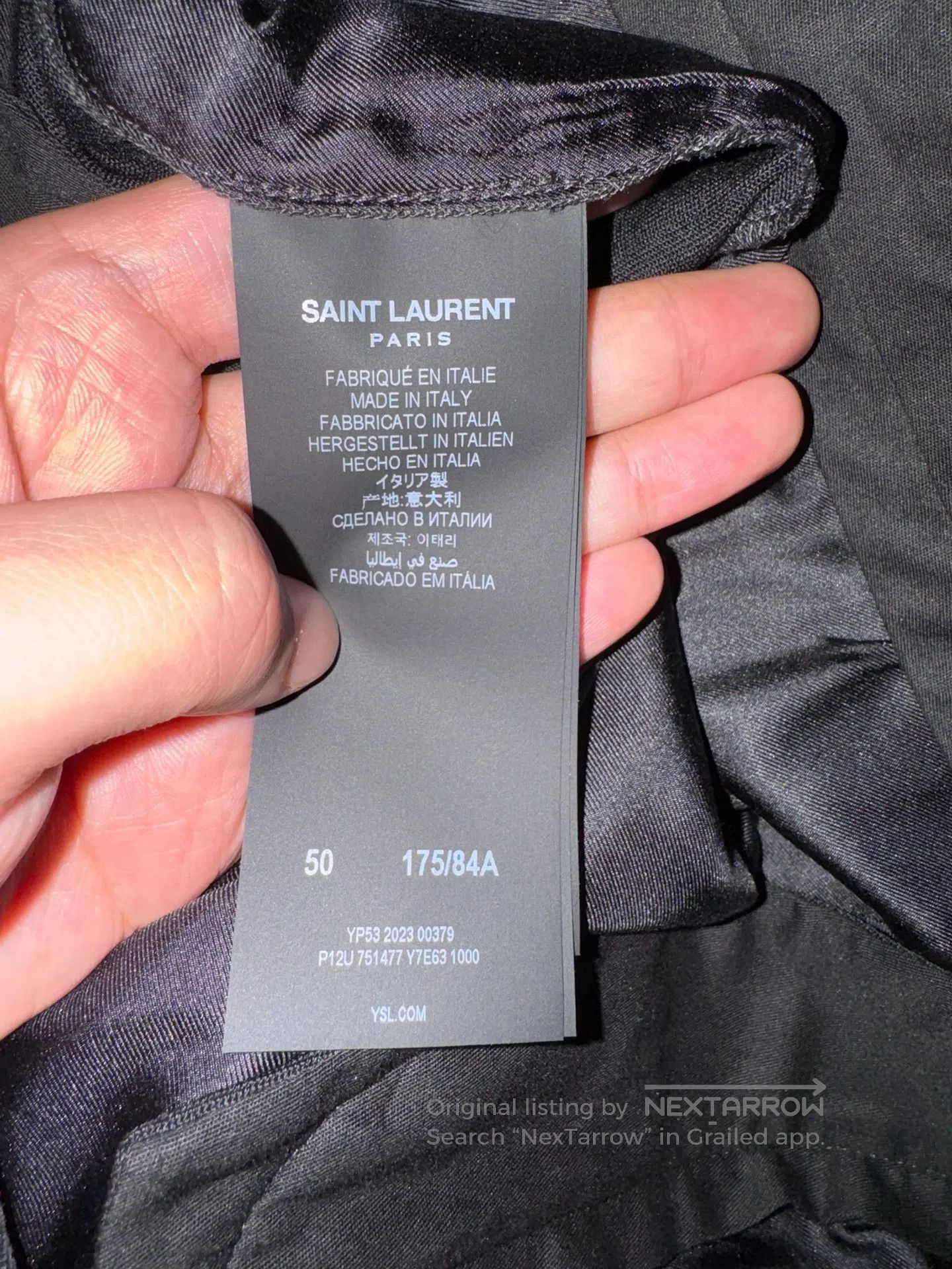 Saint Laurent Paris Saint Laurent Paris Tapered Dress Pants| Size US 34 / EU 50 - 4 Thumbnail