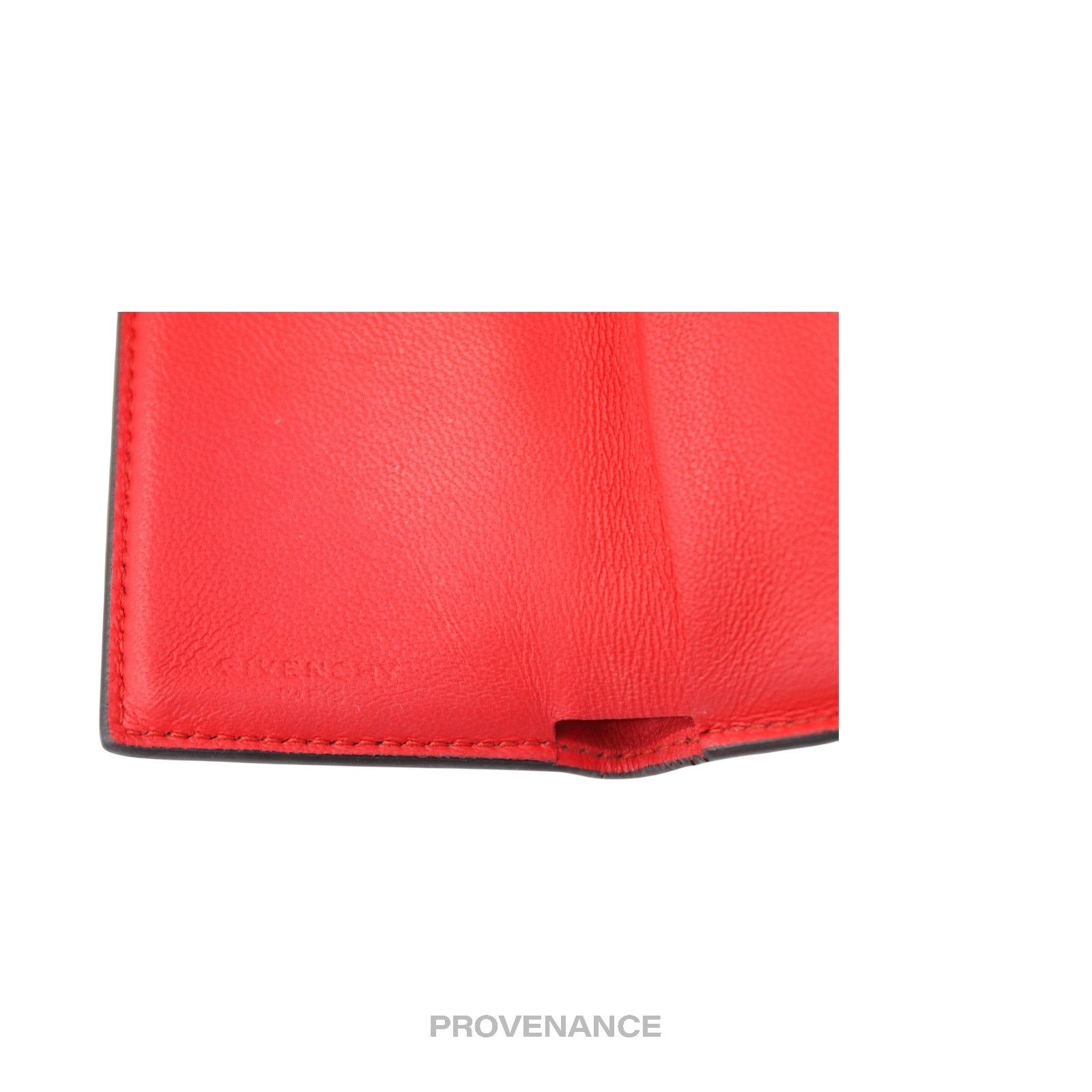 Givenchy 🔴 Givenchy Two Tone Trifold Wallet - Burgundy Red Leather Size ONE SIZE - 9 Thumbnail