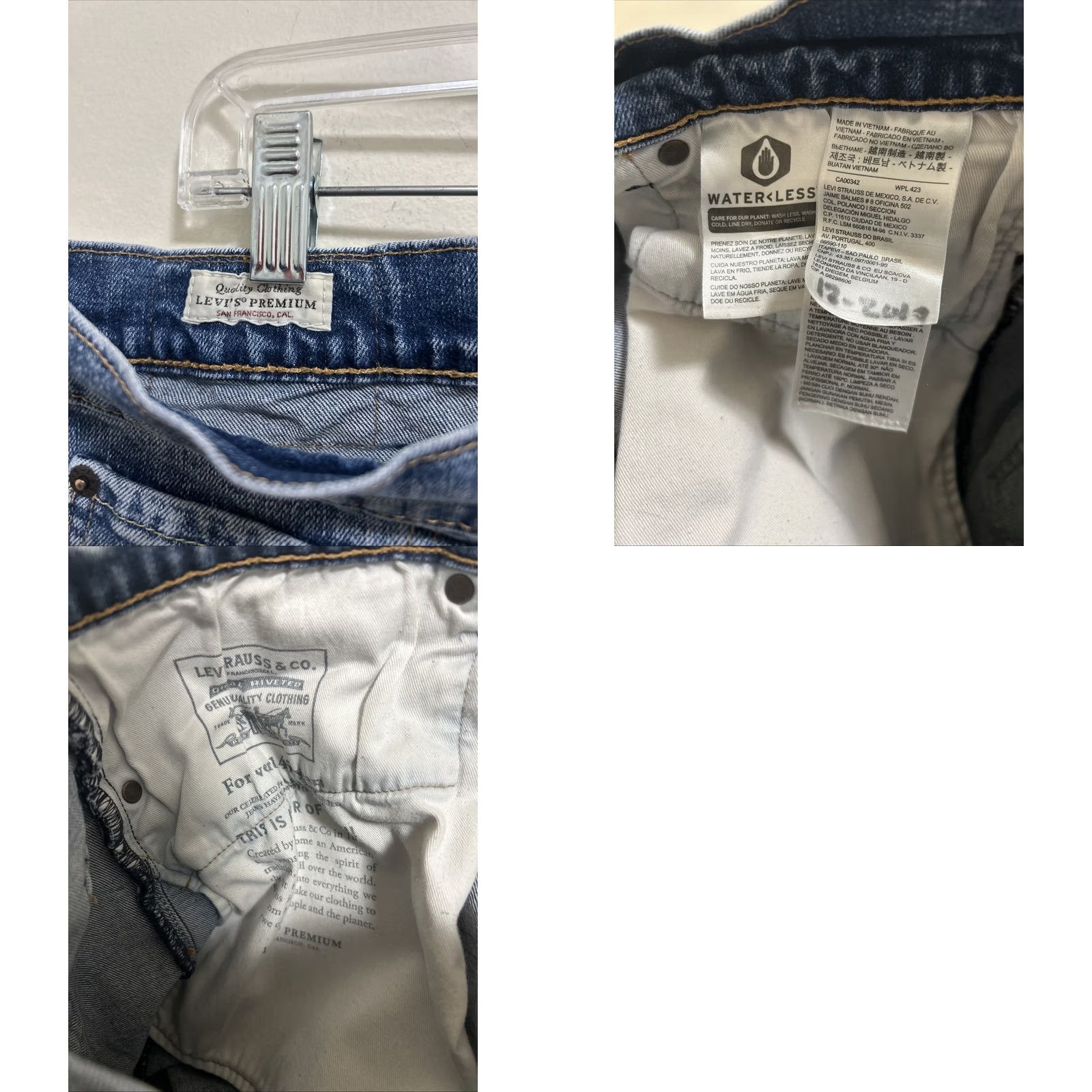 Levi's Levi's 505 Jeans Light Wash 36x32 Denim Straight 5-Pocket Cotton Elastodiene Men Regular Size 36 Blue Size US 36 / EU 52 - 8 Thumbnail