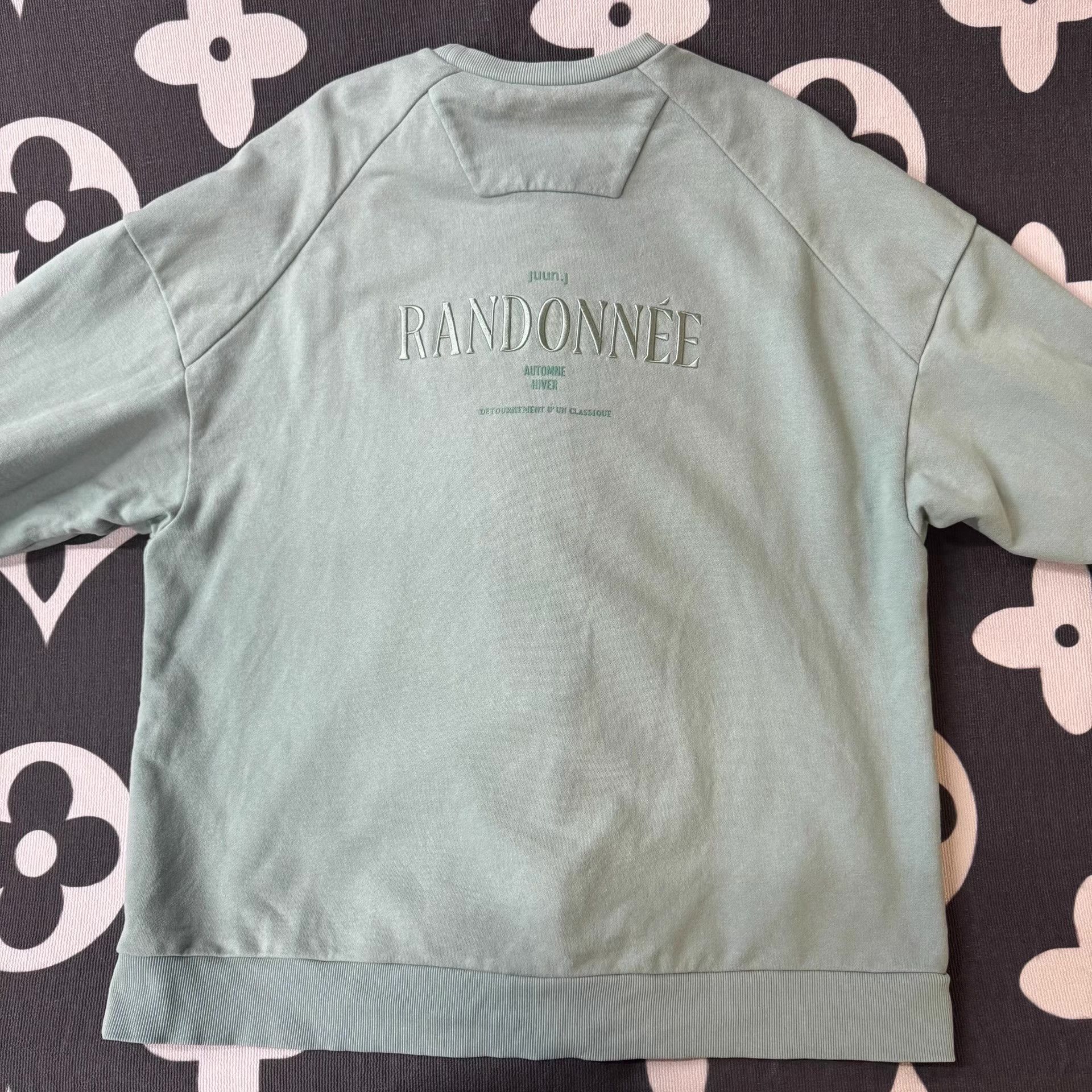 Juun.J JUUN.J Light Green Crew Neck Sweatshirt Q10 Size US M / EU 48-50 / 2 - 2 Thumbnail