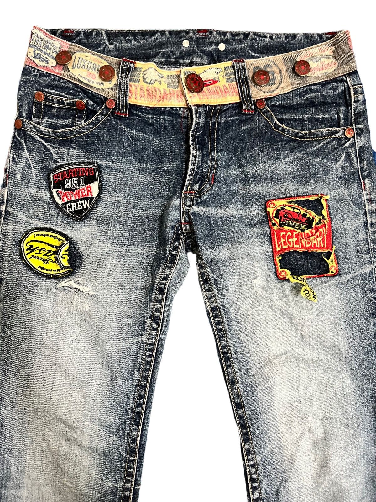 If Six Was Nine Vintage Amazing Jeans Patches Denim Size US 31 - 2 Thumbnail