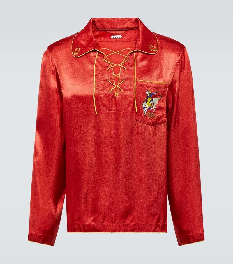 Bode BODE Bronco Pullover Satin Shirt sz XXS Size US XXS / EU 40 - 12 Thumbnail