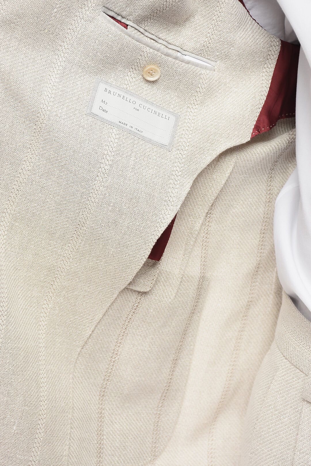 Brunello Cucinelli og1mm0725 Linen Blend Slim Fit Blazer in Beige Size US S / EU 44-46 / 1 - 4 Thumbnail