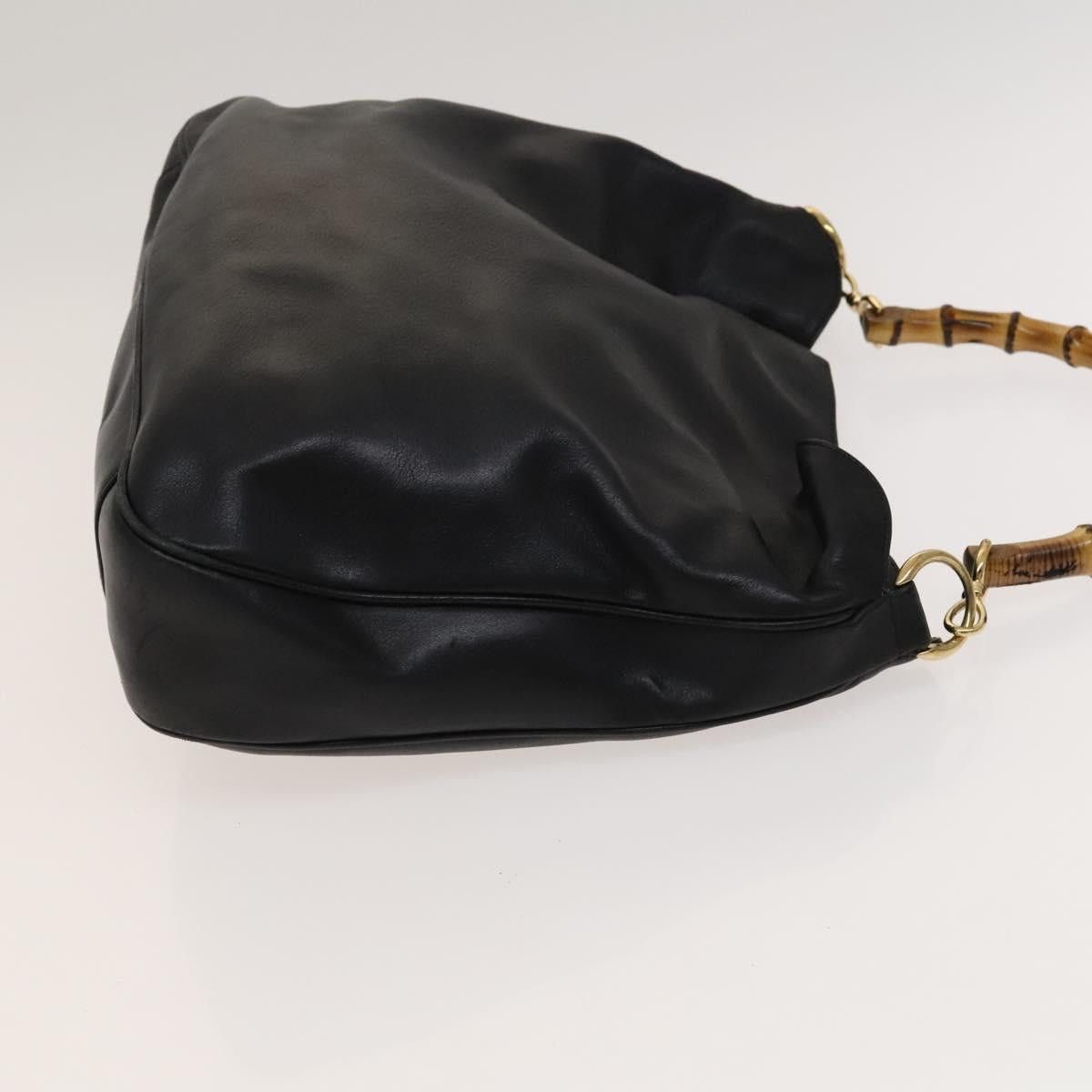 Gucci GUCCI Bamboo Hand Bag Leather Black Gold 001 2058 1577 0 Size ONE SIZE - 4 Thumbnail