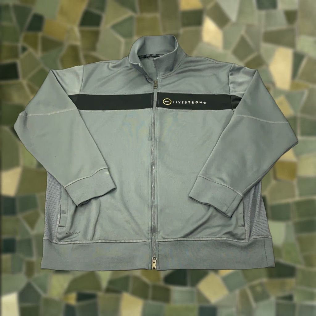 Nike Nike Dri-Fit Jacket Mens XL Gray Full Zip Windbreaker, Sportswear, Casual, Travel, Cycling, Running, Pockets, Lightweight Size US XL / EU 56 / 4 - 1 Thumbnail