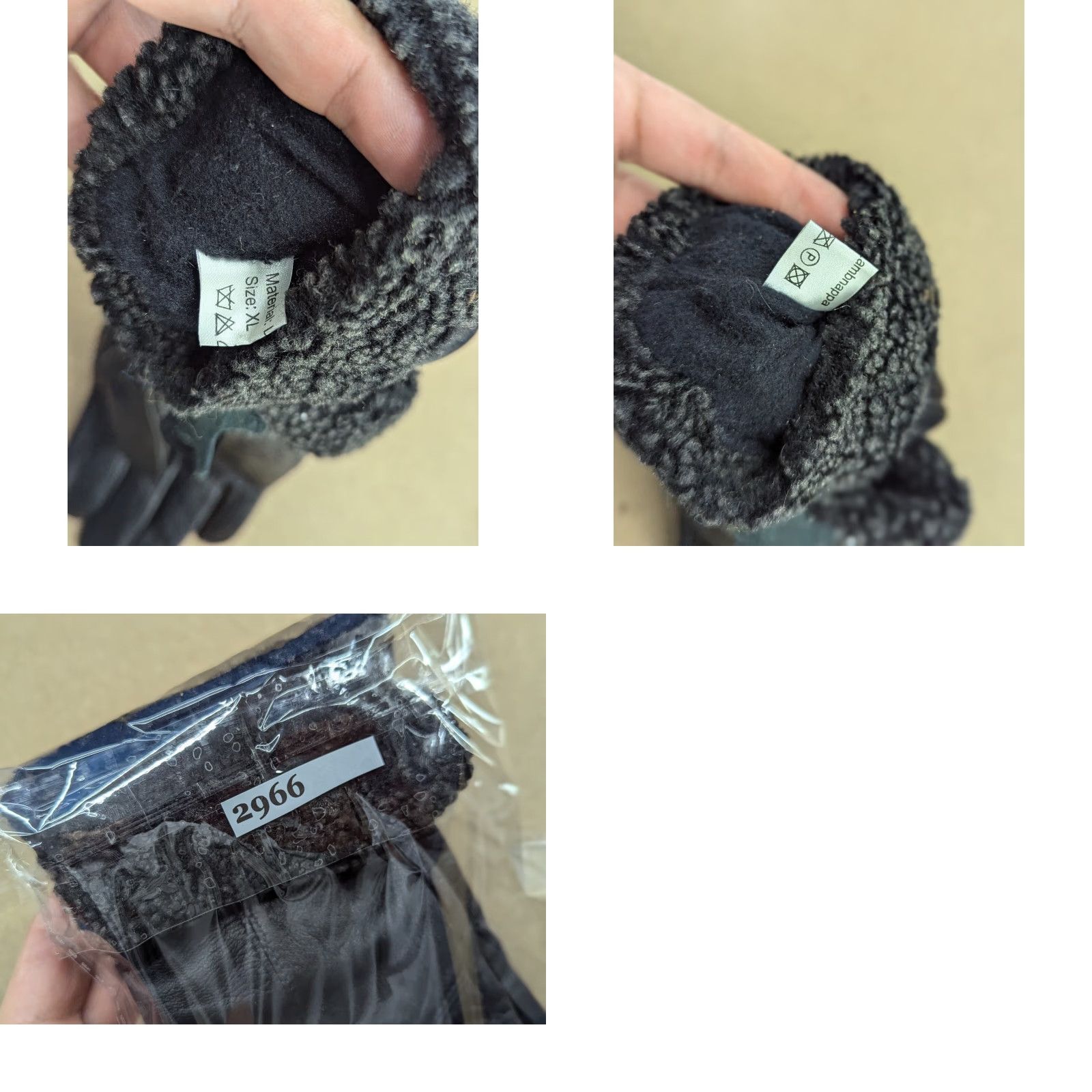Vintage Genuine Leather Mens Gloves XL Black Lined Warm Winter Dressmann Leather Glove Mens XL Black Winter Gloves Size ONE SIZE - 8 Thumbnail