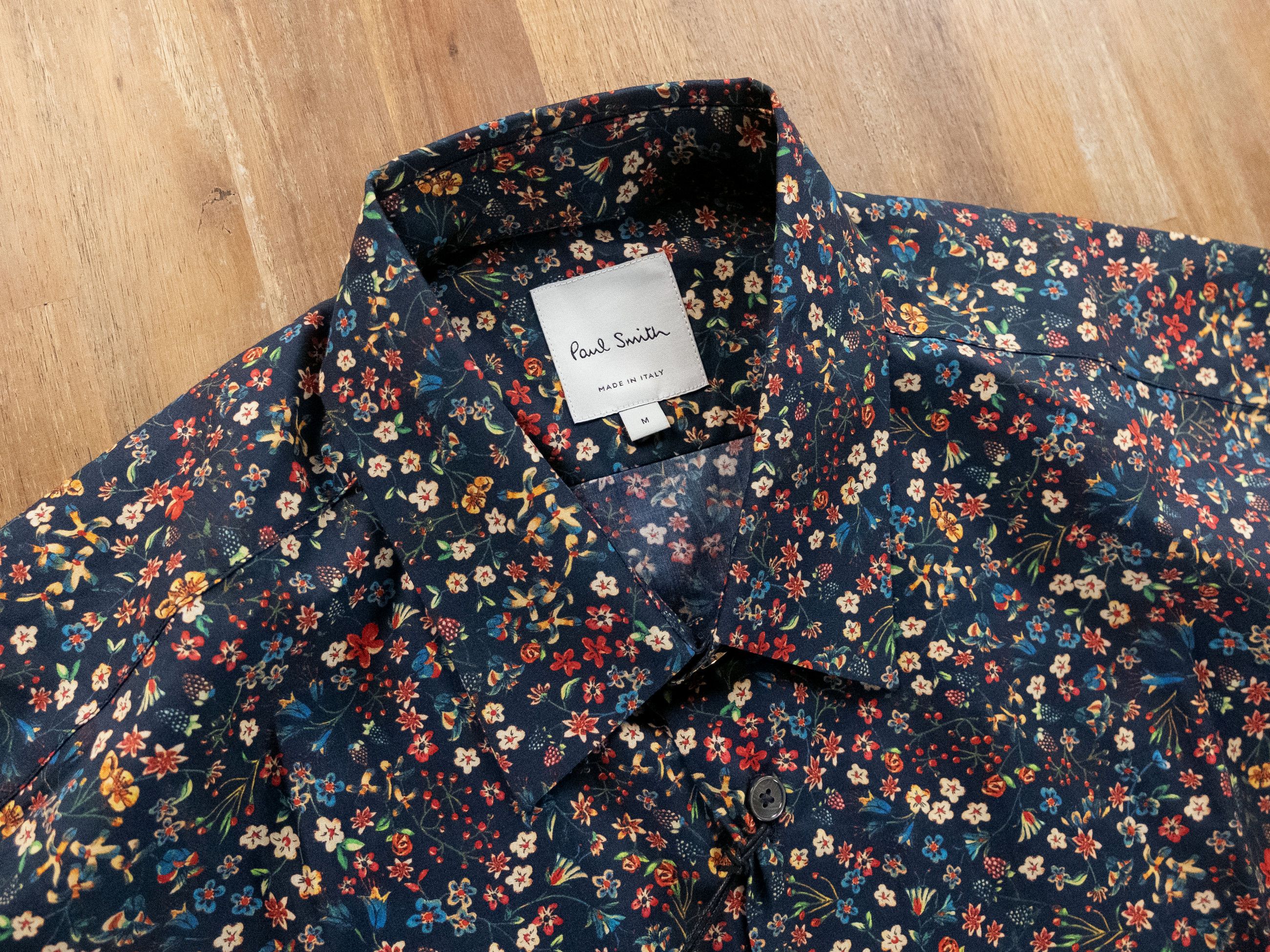 Paul Smith PAUL SMITH mainline navy blue tailored fit floral shirt Size US M / EU 48-50 / 2 - 4 Thumbnail