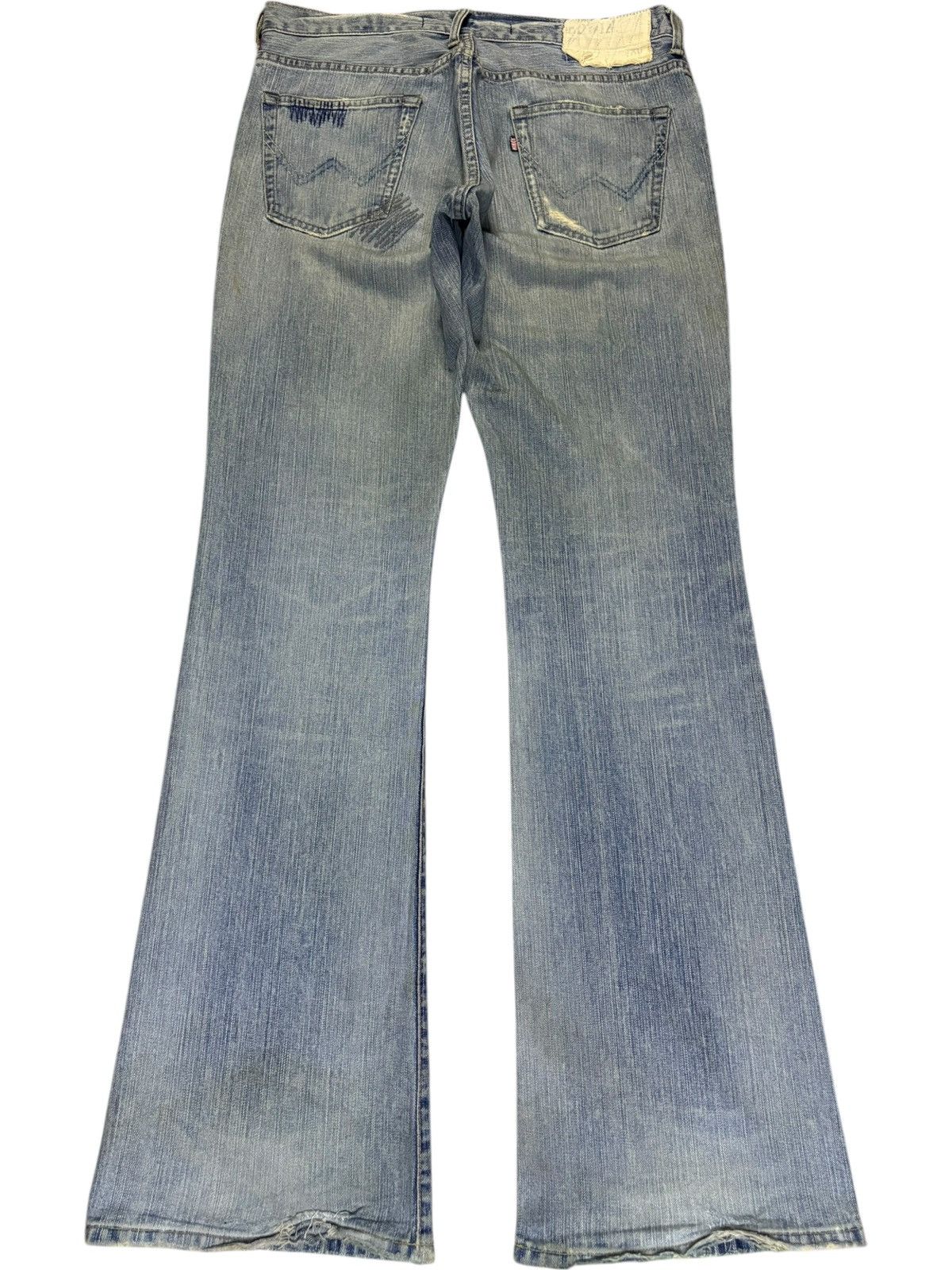 Edwin Exclusive Vintage Edwin Mud Wash Patched Flare Jeans Size US 34 / EU 50 - 2 Thumbnail