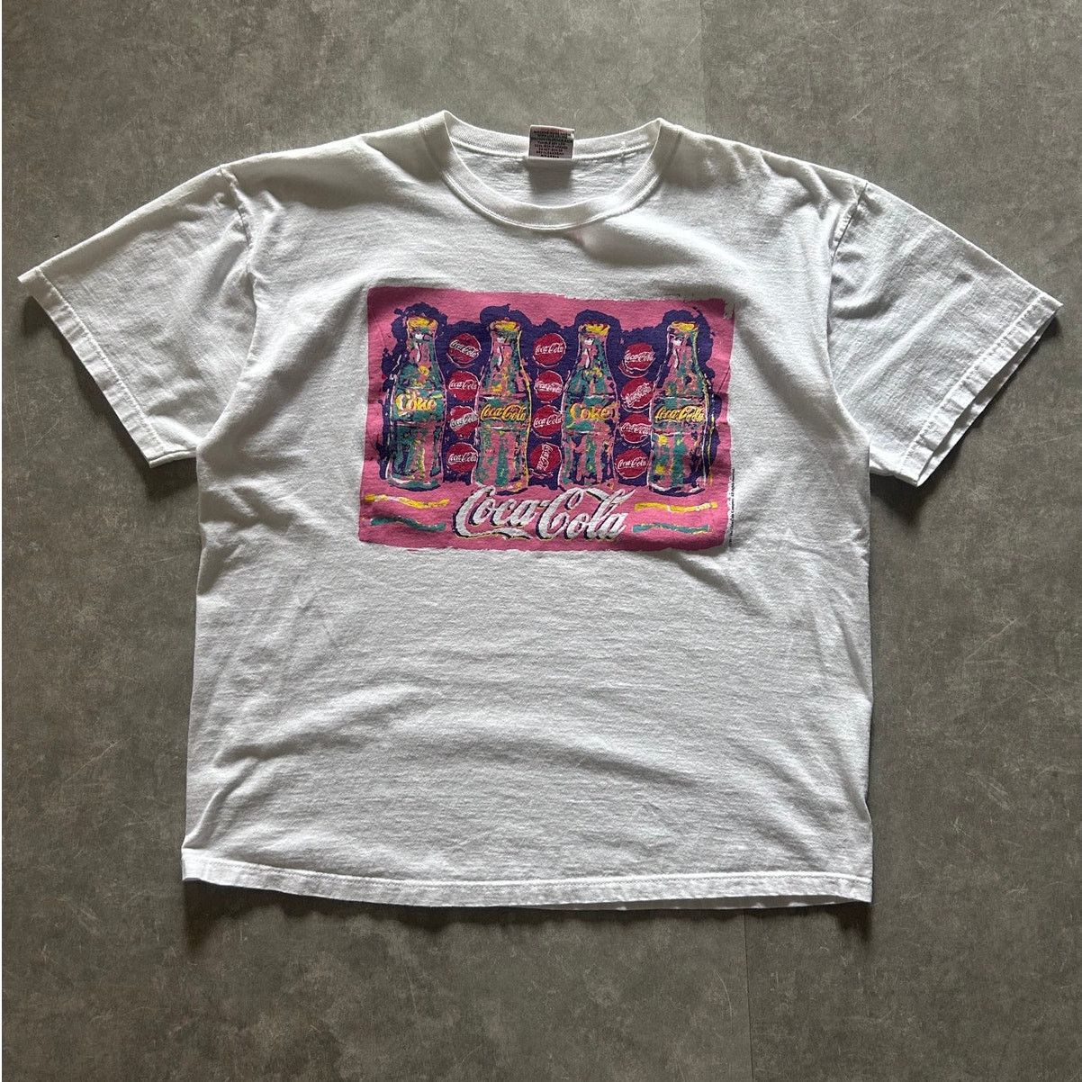 Coca Cola 90s Vintage Coke Art White T Shirt Size XL Size US XL / EU 56 / 4 - 1 Thumbnail