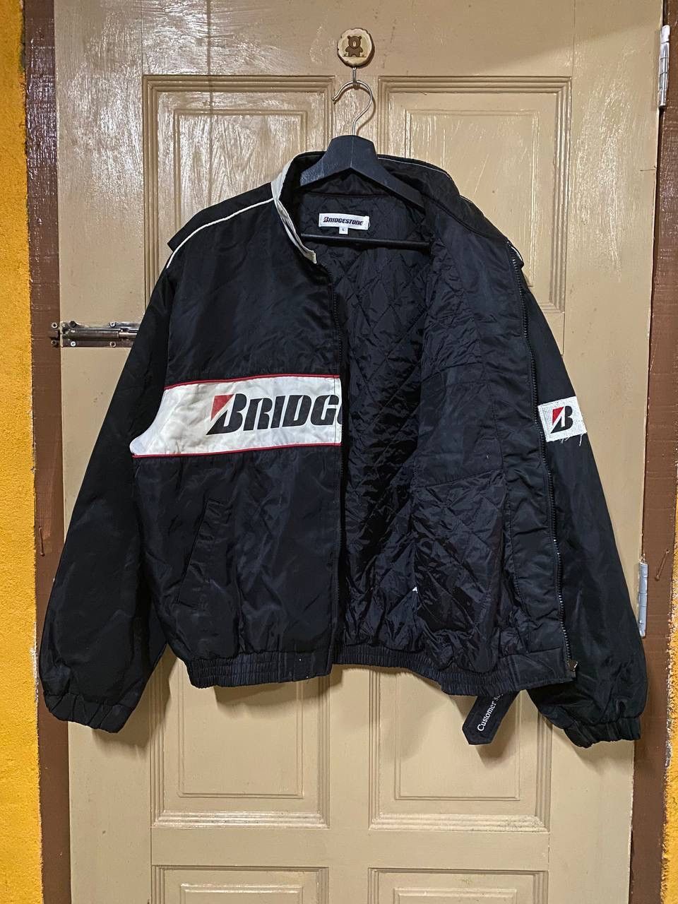 Vintage Vintage 90s Bridgestone Racing Bomber Jacket Size US L / EU 52-54 / 3 - 14 Thumbnail