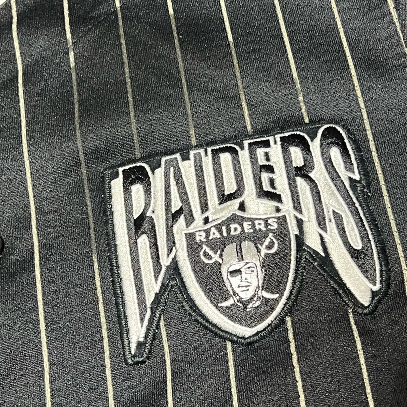 Majestic Vintage Majestic Oakland Raiders PINSTRIPE Jersey Made USA Size US M / EU 48-50 / 2 - 3 Thumbnail