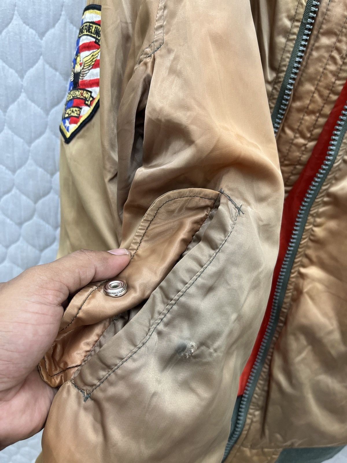 Hypebeast 🔥🔥🔥STEALS US AIR FORCE MA-1 SUN FADED JACKET Size US S / EU 44-46 / 1 - 14 Thumbnail