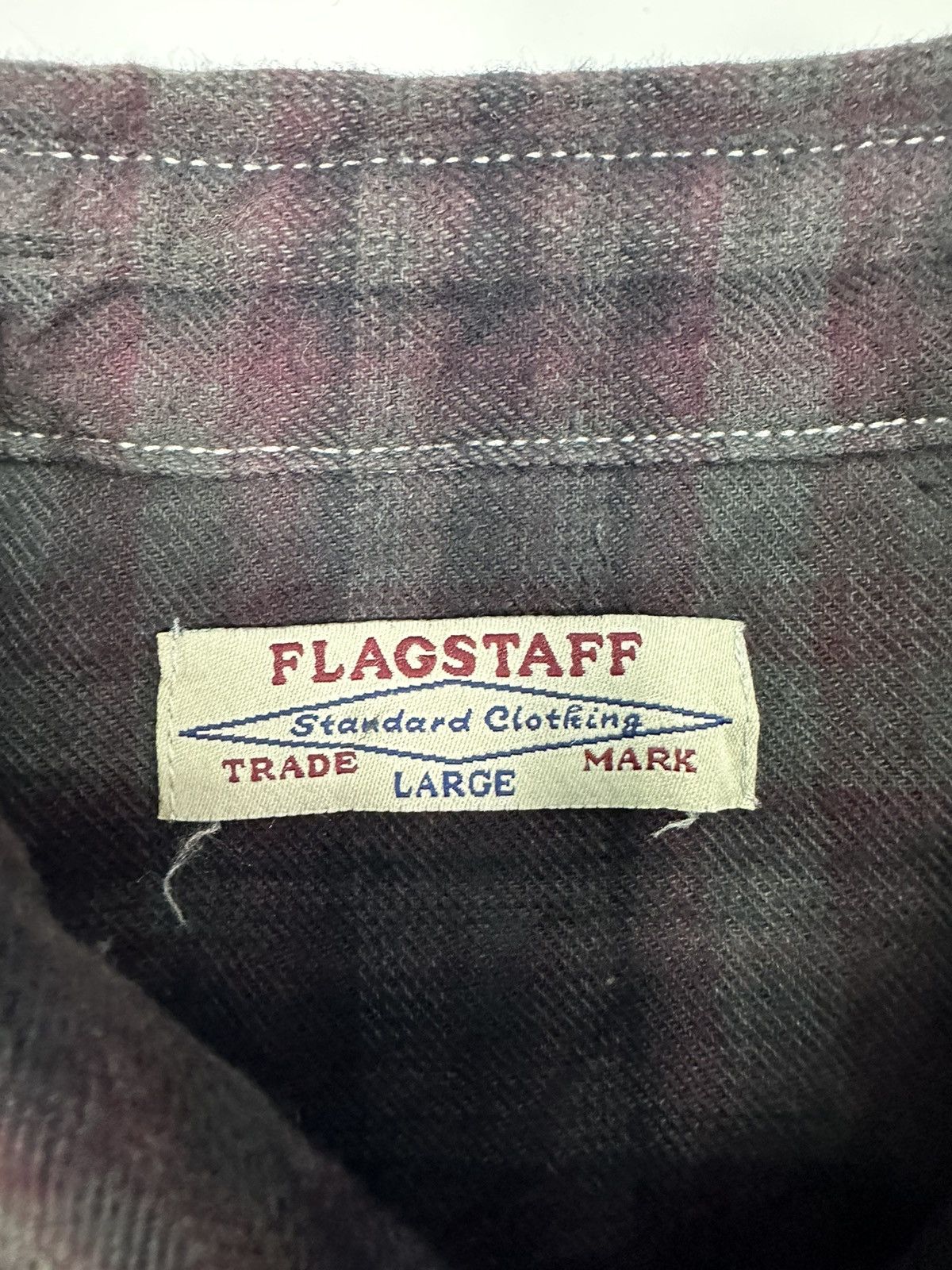 Le Grande Bleu (L.G.B.) 70s Flagstaff Union Made Vintage Flannel Shirt A649 Size US L / EU 52-54 / 3 - 11 Thumbnail